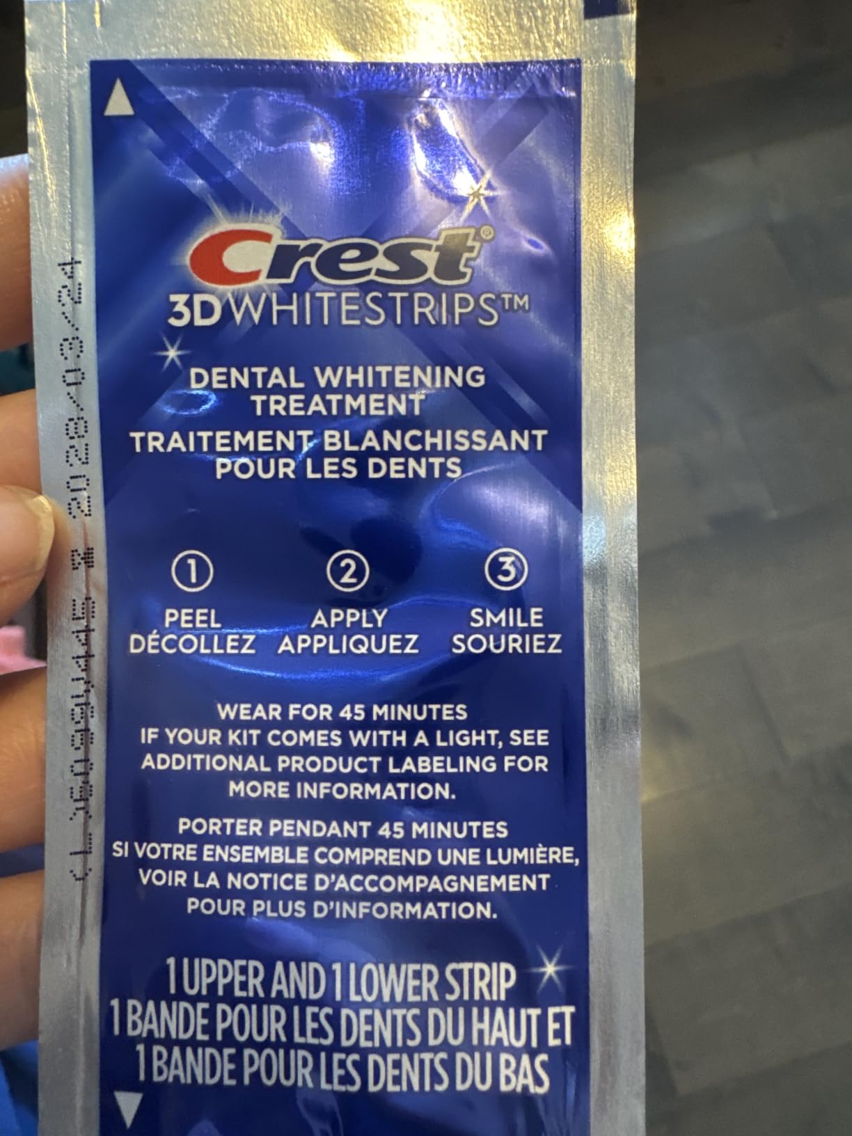 Crest 3D Whitestrips Express Whitening with Light, Whitestrips 3D White, Teeth Whitening Strip Kit, 20 Strips (10 Count Pack), Crest Teeth Whitening Strips, Teeth Whitening Kit customer photo 2