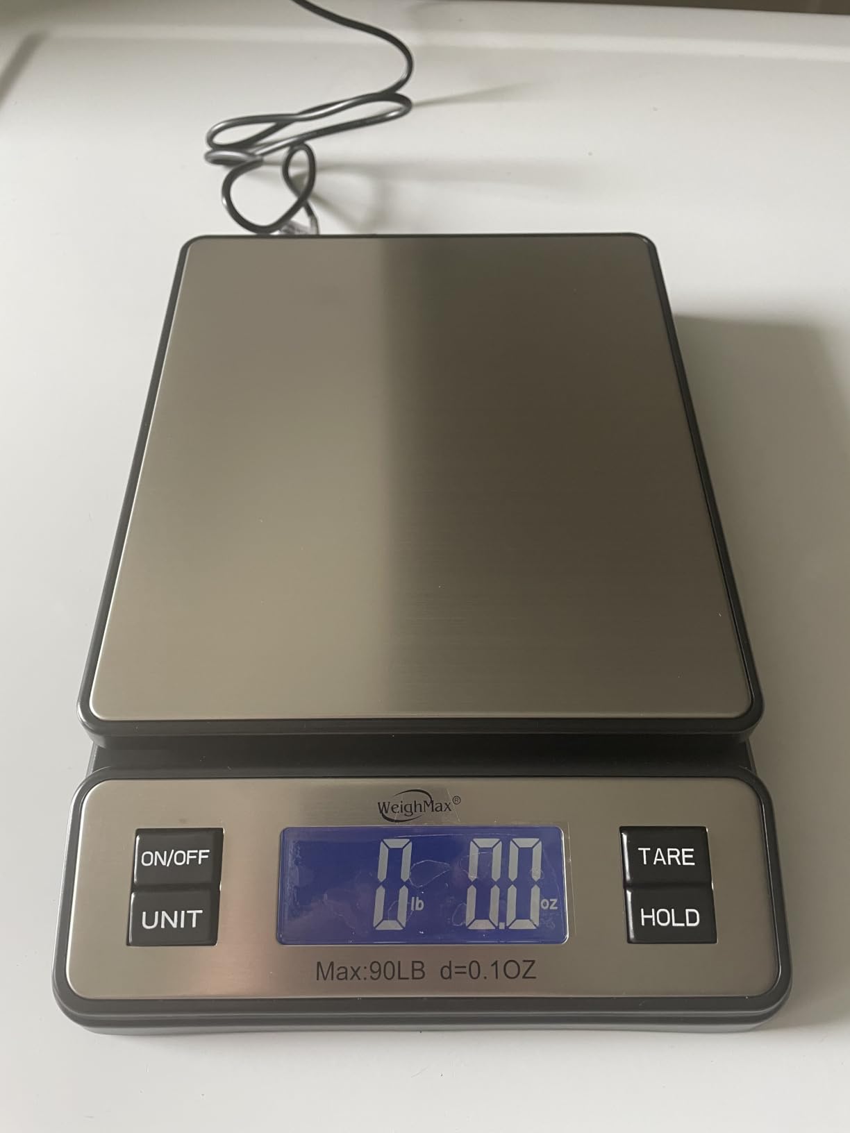 Weighmax W-2809 90 LB X 0.1 OZ Durable Stainless Steel Digital Postal Scale, Shipping Scale With AC adapter, 1 Pack customer photo 2