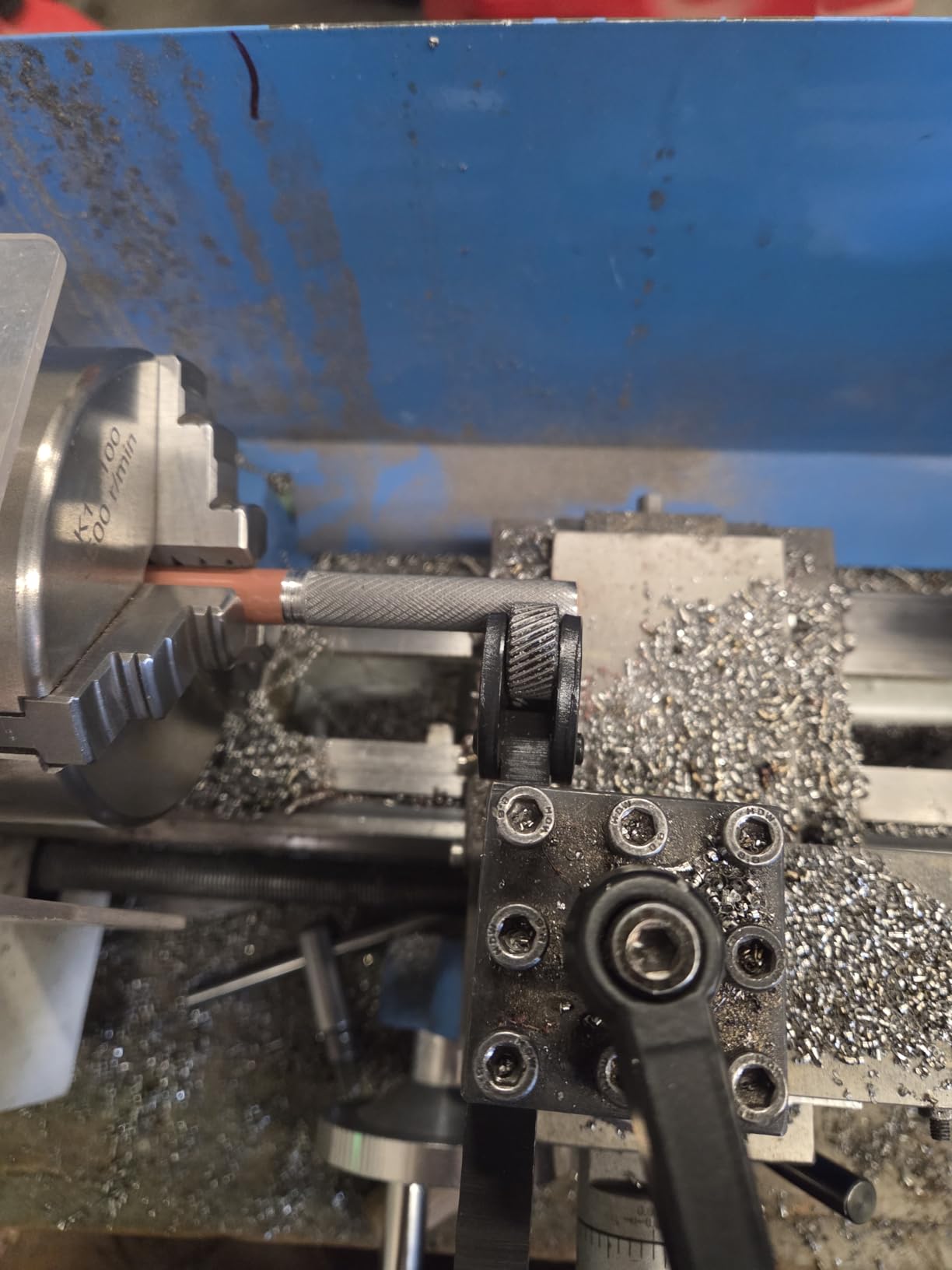 KNURLING TOOL PIVOT HEAD DIAMOND MEDIUM PITCH PATTERN 1/2