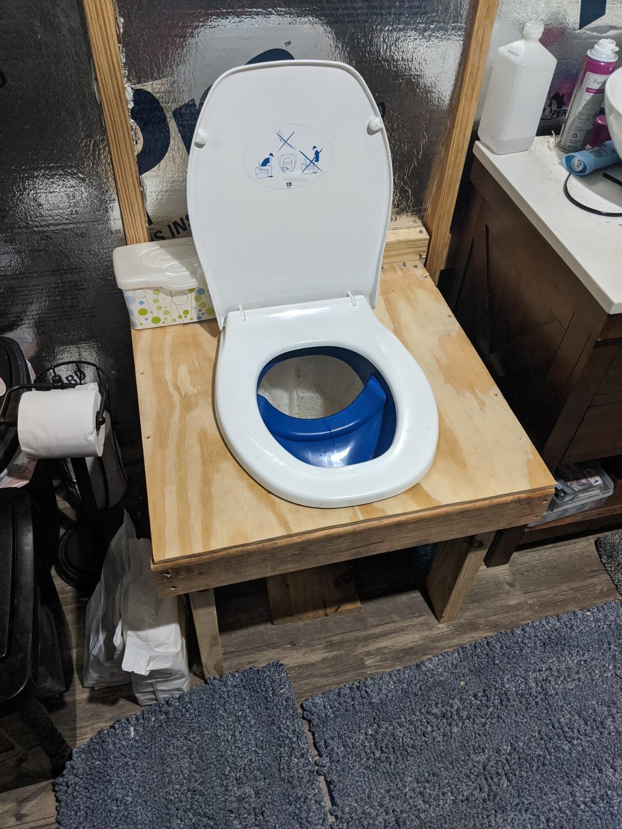 Separett Privy Urine-Separating Toilet Seat Kit, Blue Bowl customer photo 2
