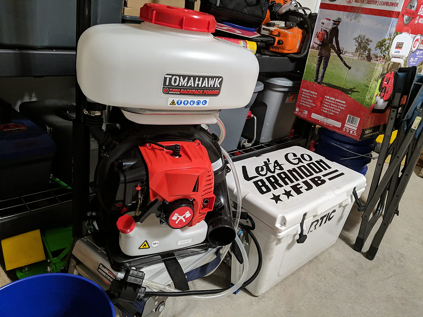 Tomahawk Power 3HP Backpack Mosquito Fogger Leaf Blower 3.7 Gallon Tank Garden Sprayer (Turbo Fogger) customer photo 1