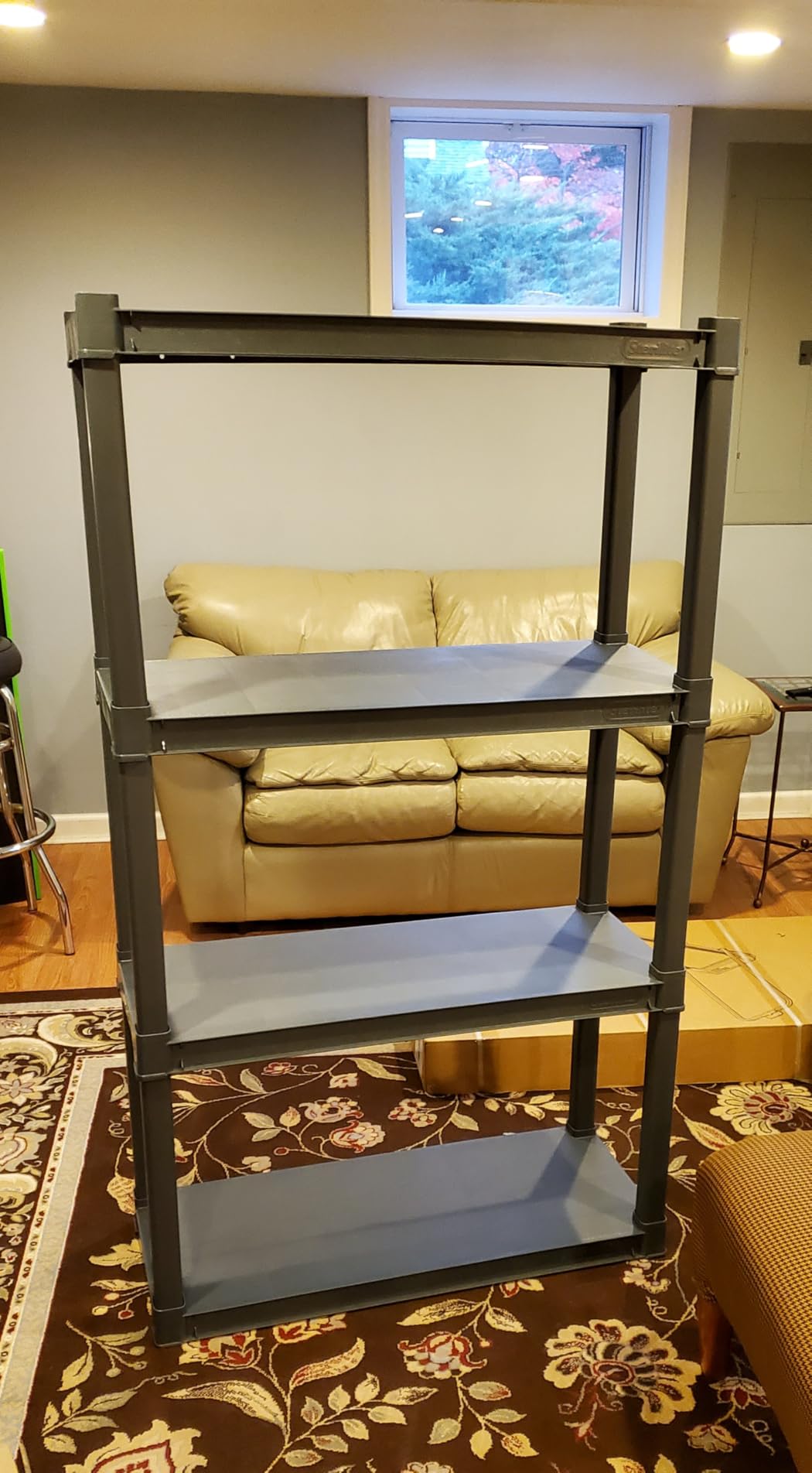 Sterilite 4 Shelf Unit, Heavy-Duty Plastic Storage & Utility Shelving Rack customer photo 1