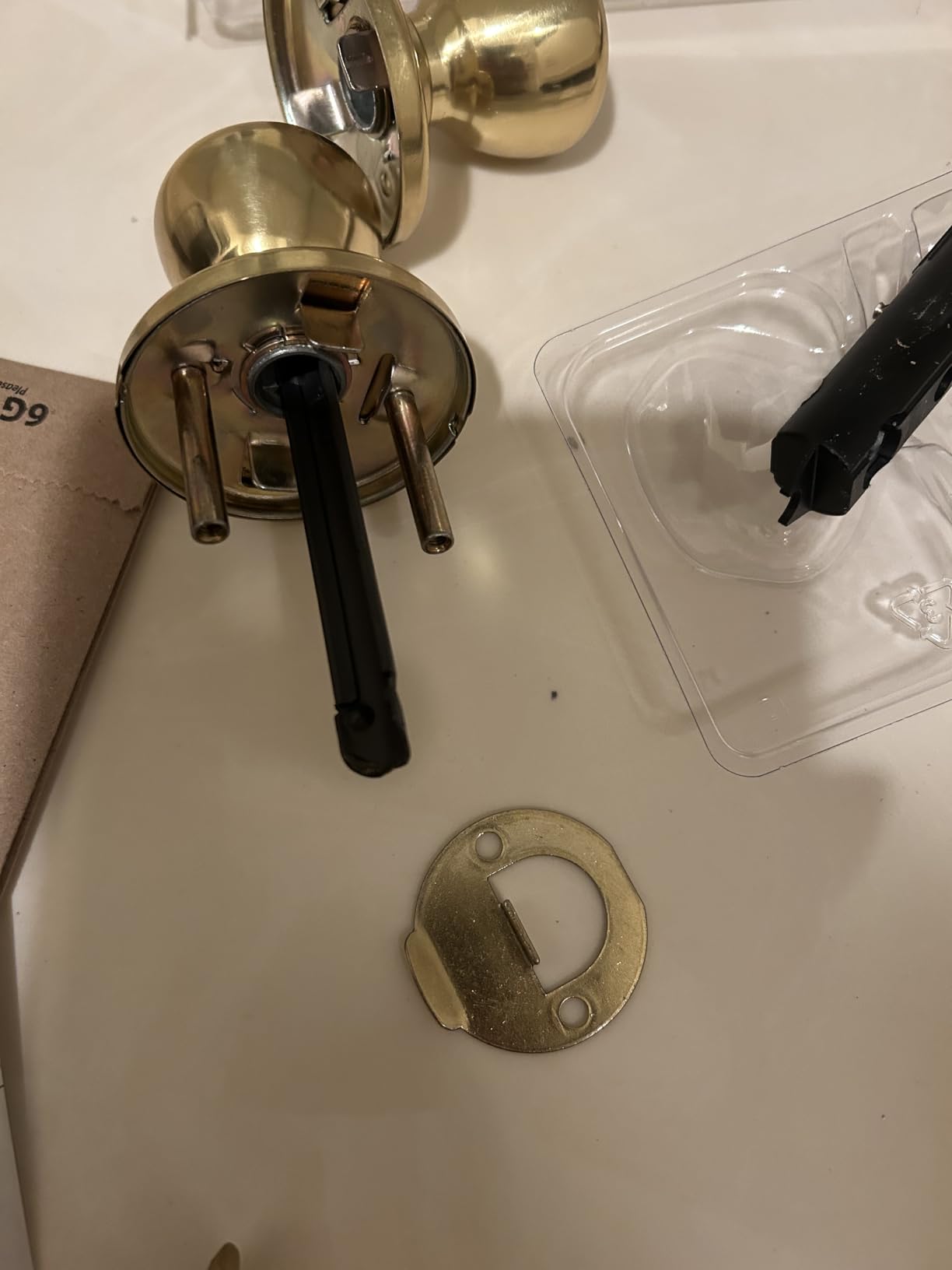 Kwikset Mobile Home Interior Passage Door Knob, Handle For Closet and Hallway Doors, Non-Locking Doorknob in Polished Brass customer photo 1