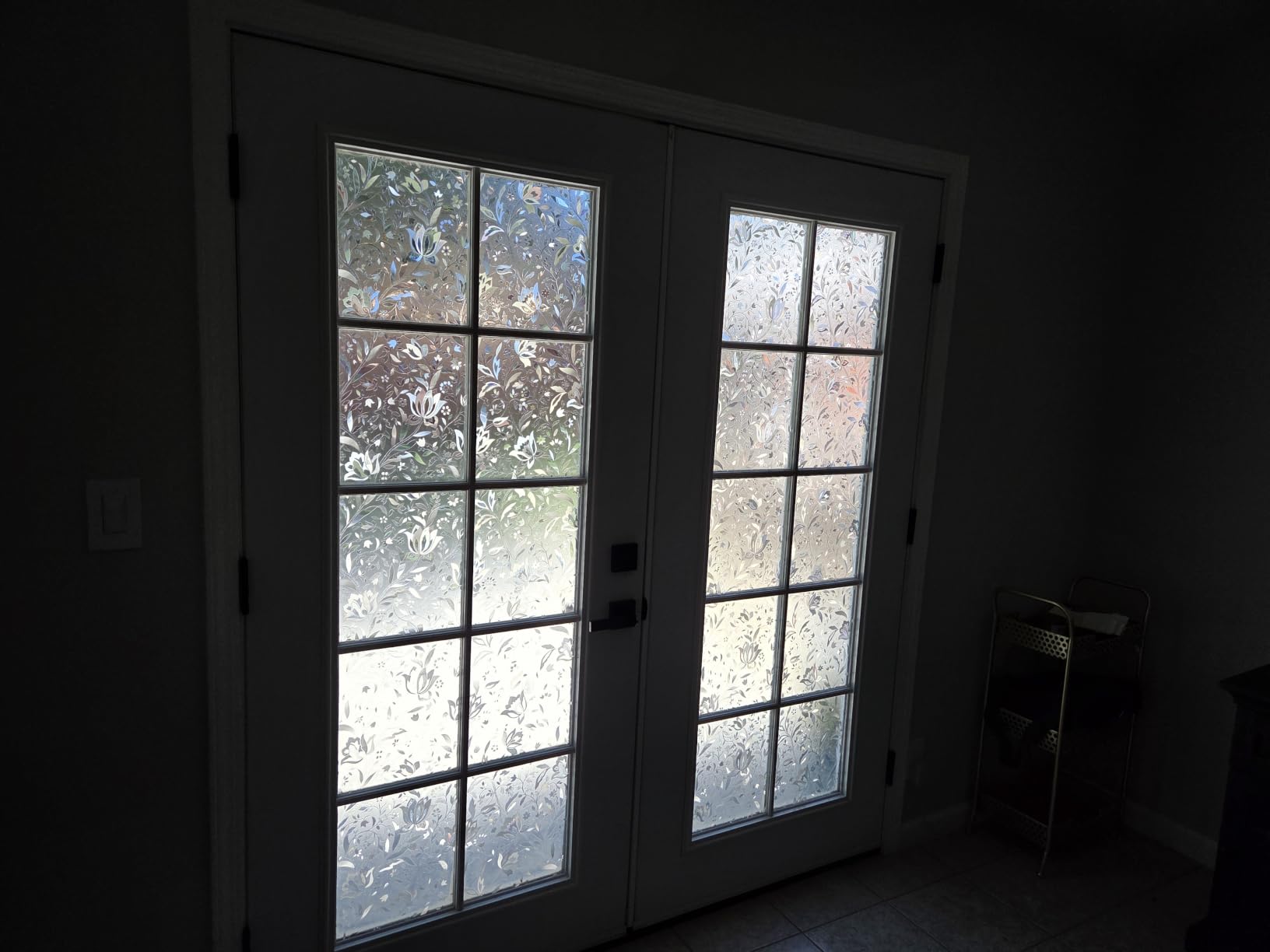 LEMON CLOUD Window Privacy Film, Tulip Stained Glass Sticker 17.5″ x 78.7″ customer photo 1