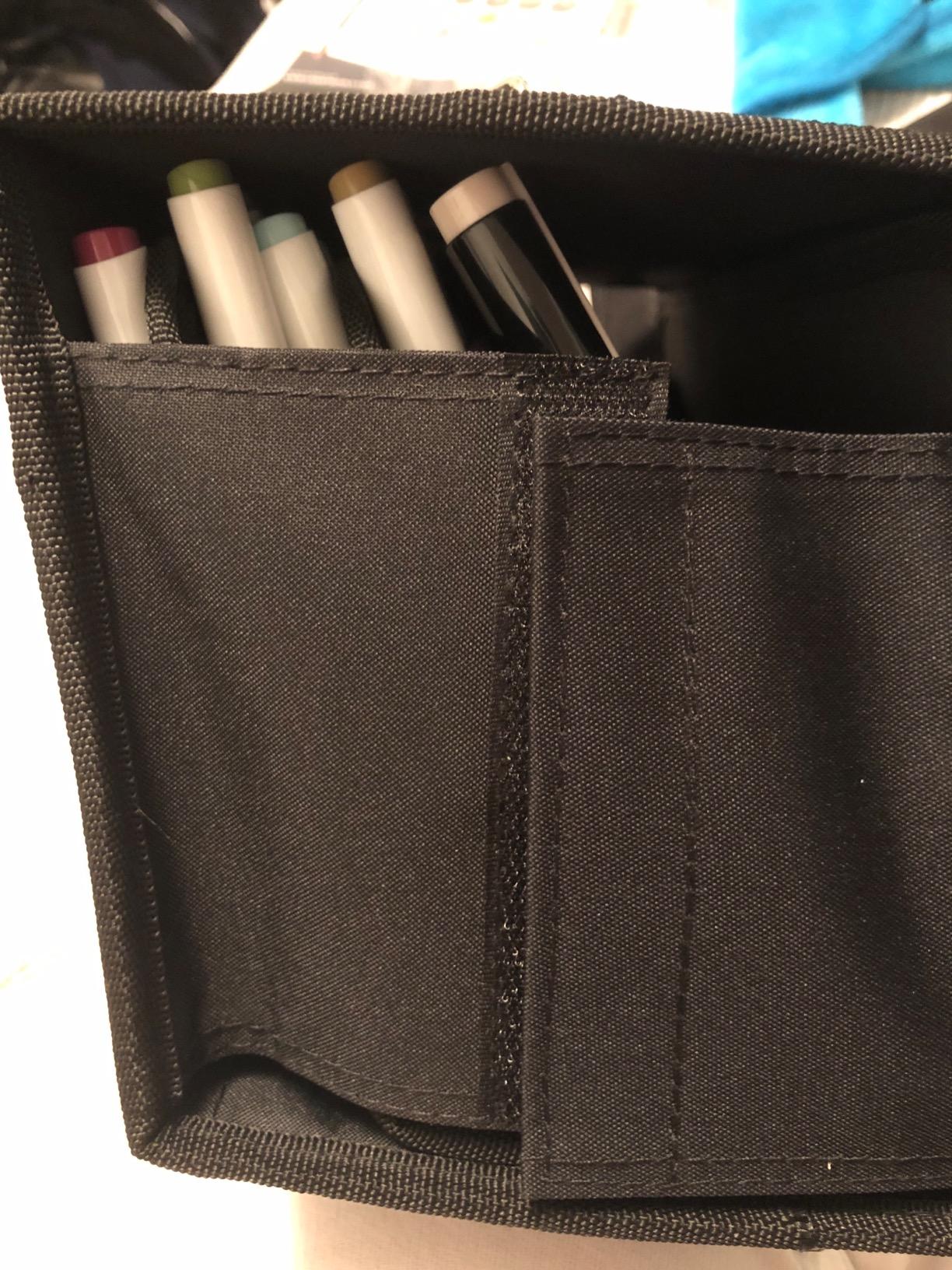 BTSKY New 120 Slots Marker Case Lipstick Organizer-Canvas Markers Holder for for Primascolor Markers and Sketch Markers (Black) customer photo 2