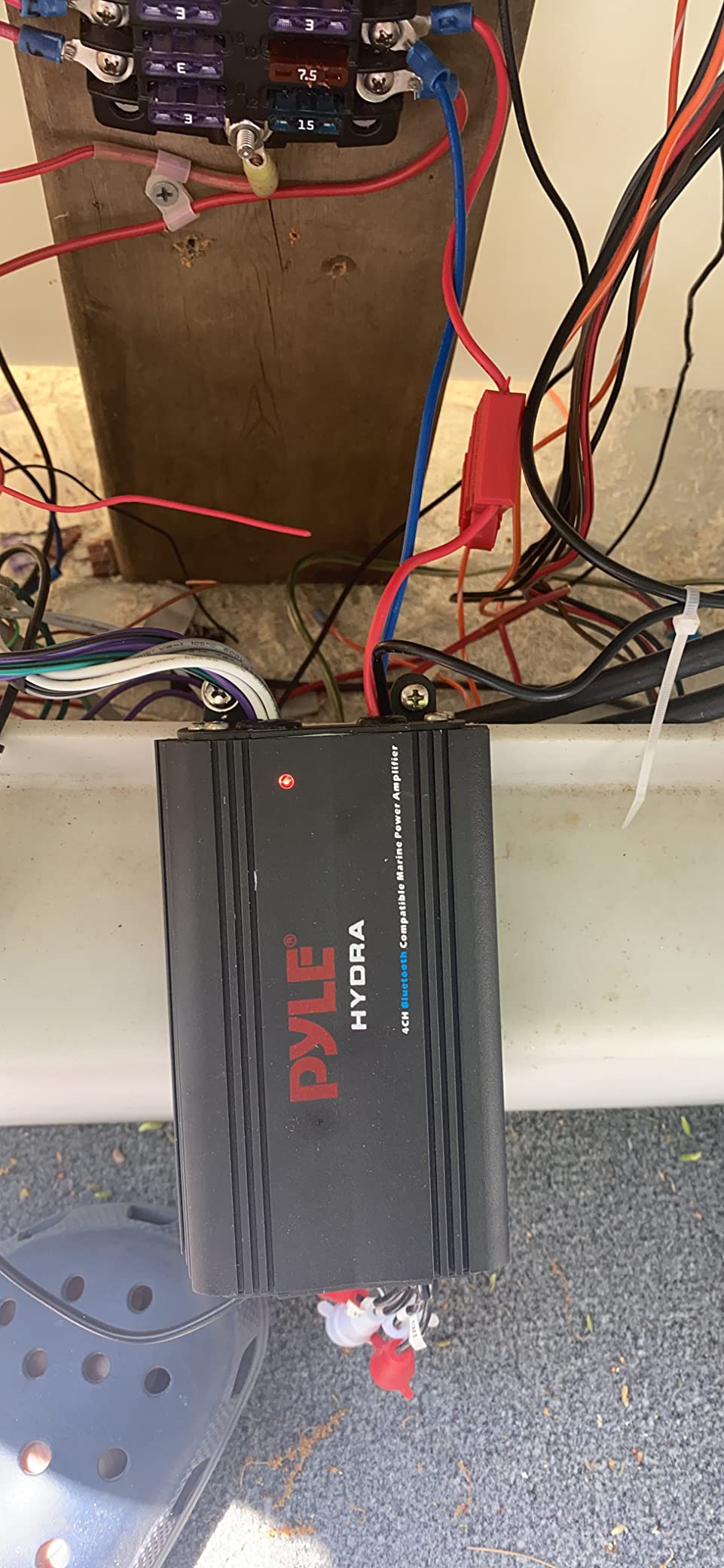 Pyle 200W RMS 4-Channel Marine Amplifier - Bluetooth Wireless Audio Streaming - Waterproof - Full Range Stereo w/ RCA - High Crossover HD Music - Multi-Channel System - Compact & Powerful - PLMRMB4CB customer photo 2