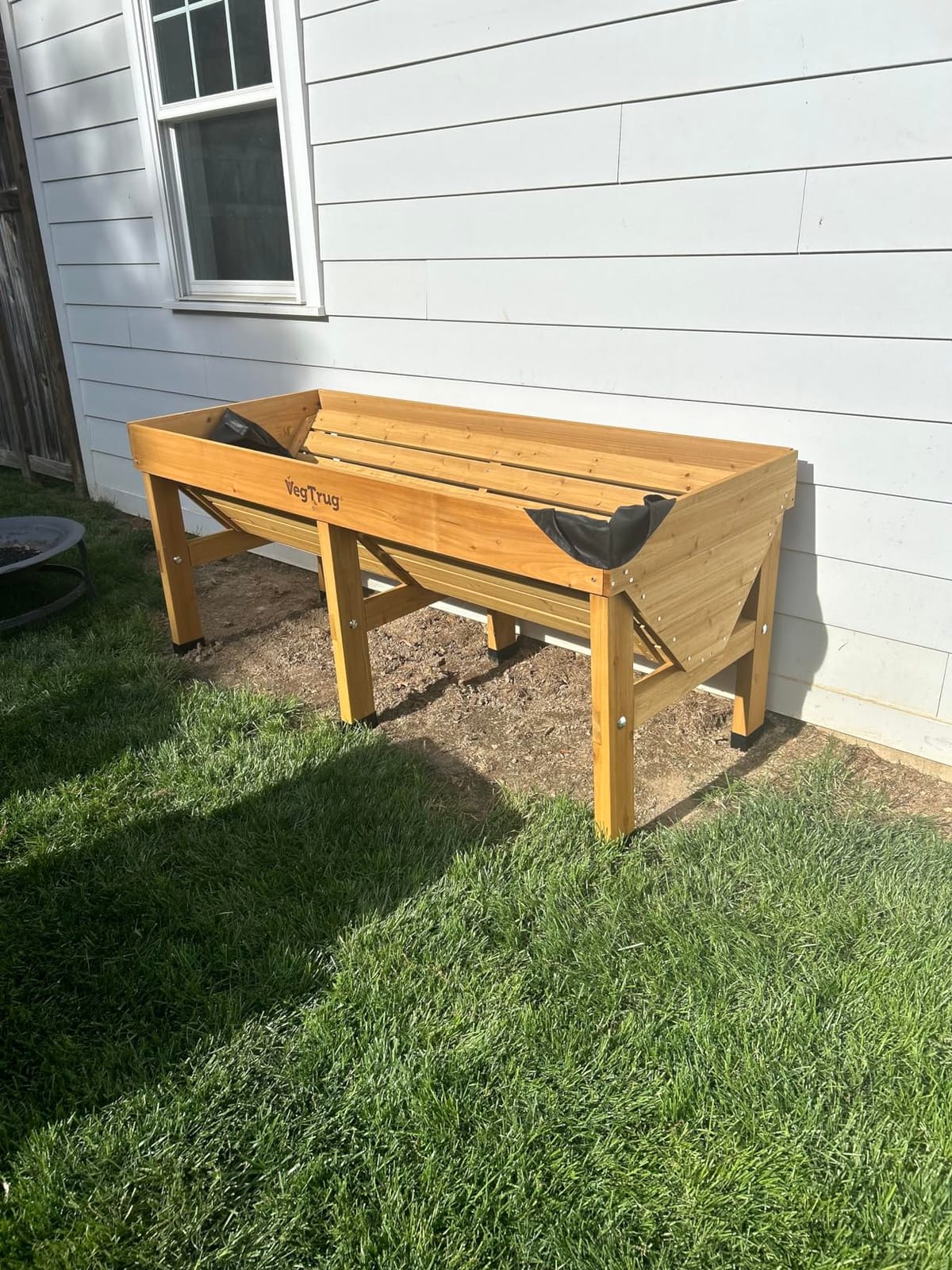 VegTrug Classic Raised Bed, Grey Wash, Small 1m - Cedar Wood V-Shaped Raised Garden Bed for Outdoor Gardening - Ergonomic Design for Balcony, Patio & Small Spaces customer photo 2
