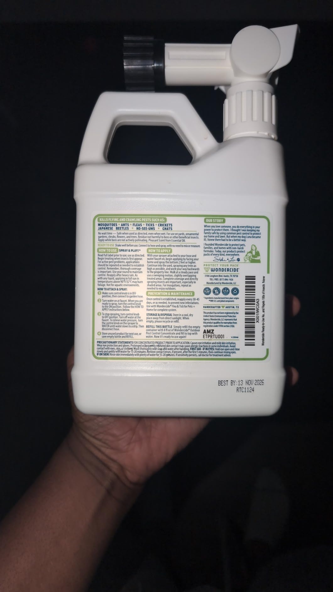 Wondercide - Outdoor Pest Control Spray with Natural Essential Oils - 32 oz | Mosquito, Ant, Insect Repellent, Treatment, Killer - Ready to Use customer photo 1