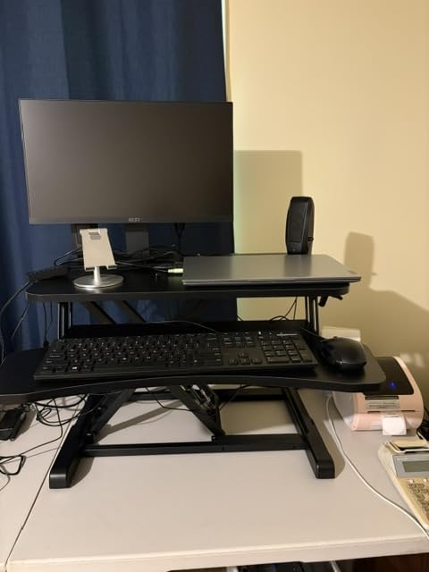 VIVO Black 32 in Standing Desk Converter, DESK-V000K customer photo 2