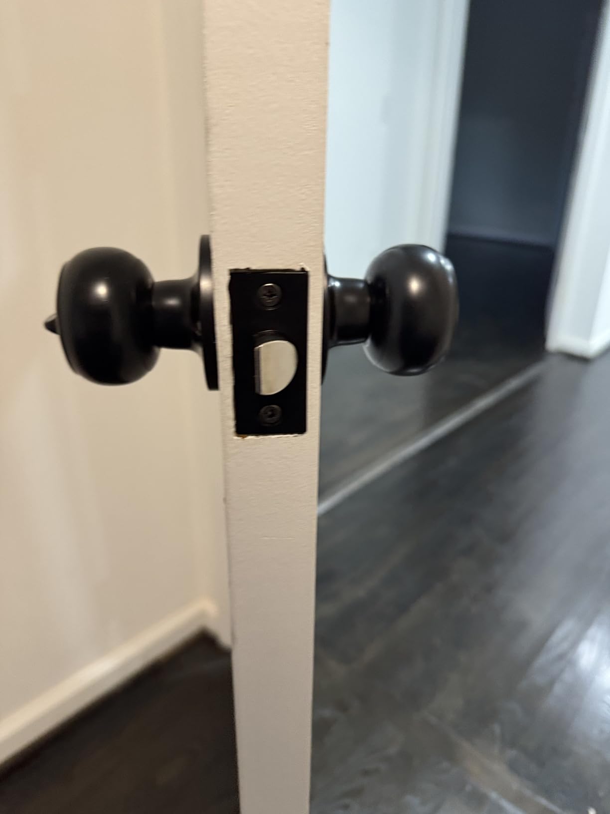 Probrico 10 Pack Round Privacy Door Knob(Thumb Turn Lock on The Inside), Keyless Doorknobs Interior/Exterior Lockset,Privacy Knobs for Bedroom/Bathroom,Black Modern Design Door Hardware customer photo 2