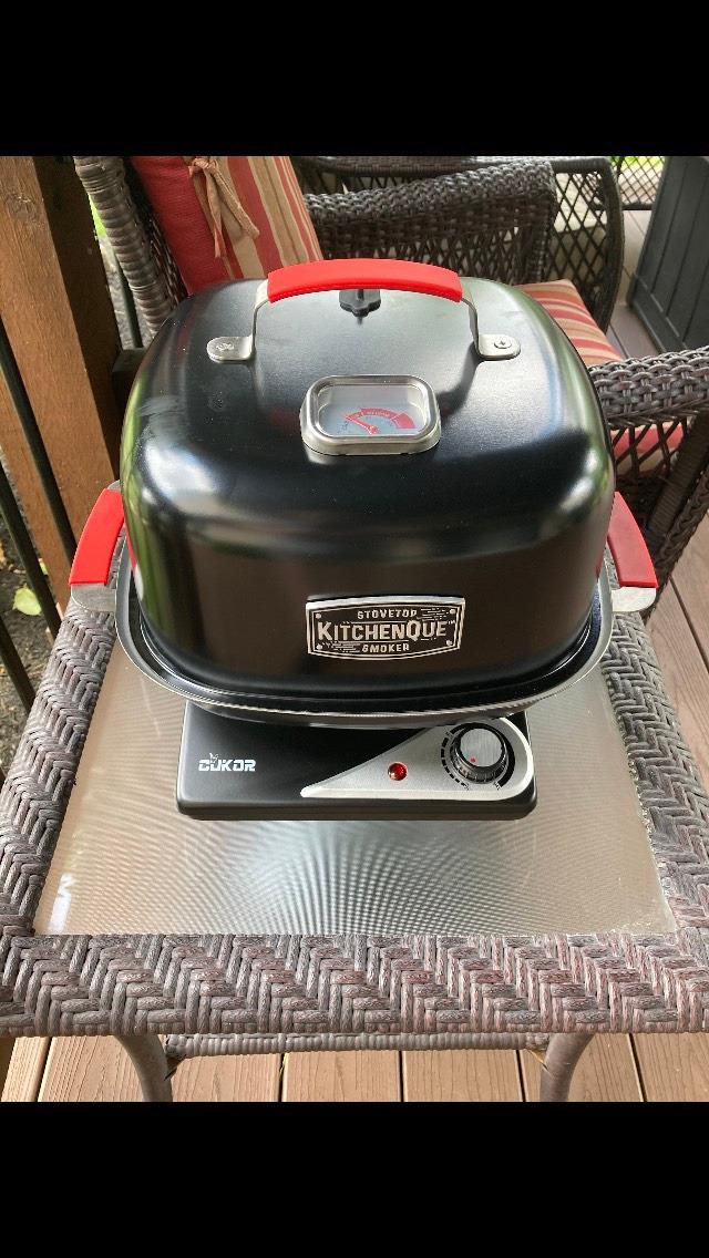 Charcoal Companion CC4132 KitchenQue Indoor Stovetop Smoker, 13.5