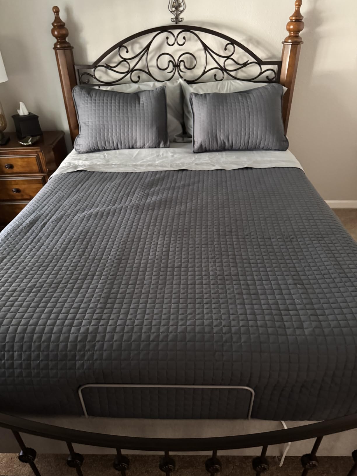 Oversized King Quilt Bedding Set with 2 Quilted Pillow Shams, Natural Beige | Coverlet Bed Spread for Cal Kings Bed, Luxury Bedding King Size Quilt, Lightweight Quilted Bedspread, Southshore Fine Living customer photo 1