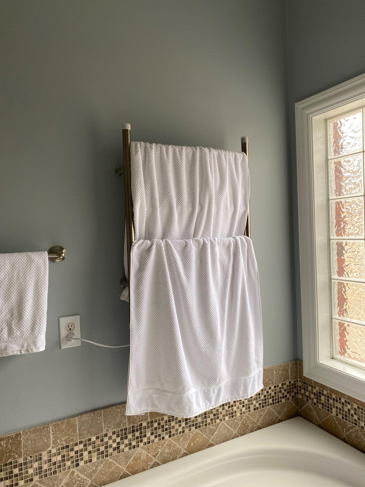HEATGENE 8-Bar Towel Warmer, Heated Towel Rack, Plug-in, Brushed customer photo 1
