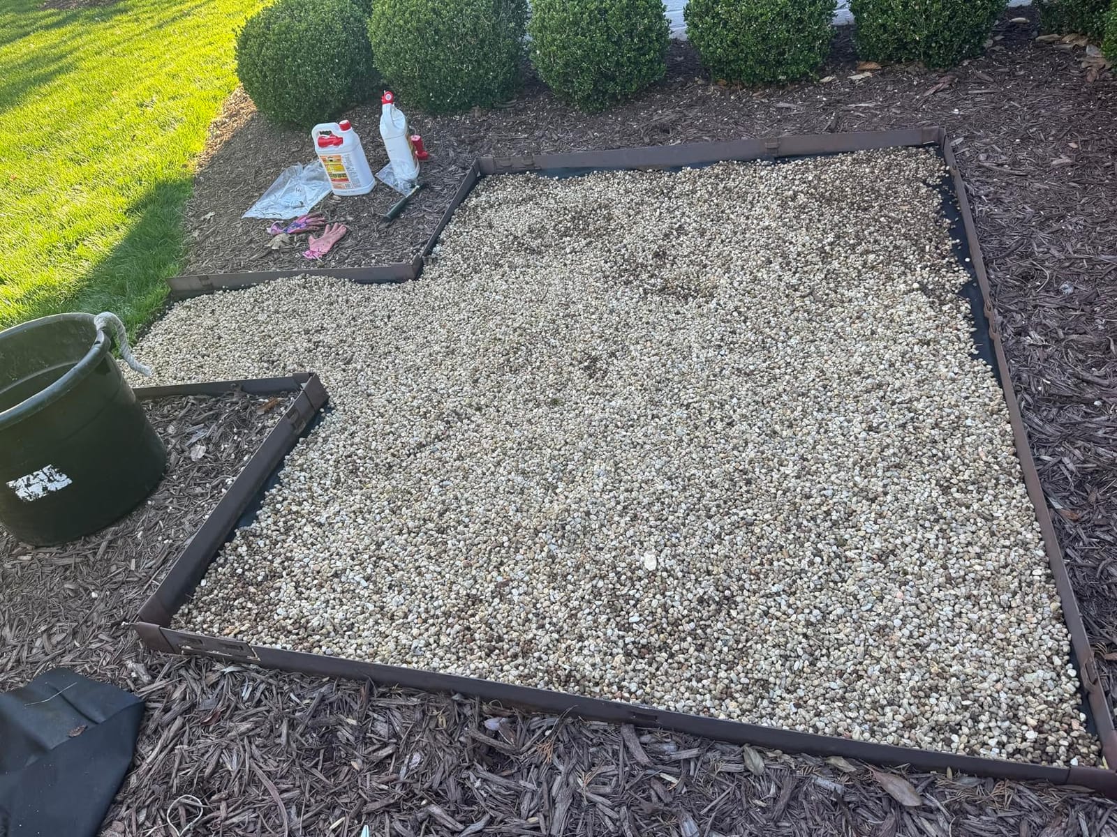 HOOPLE 3 ft x 180 ft Landscape Fabric Weed Barrier, Heavy Duty Ground Cover Roll, Water Permeable Non-Woven Geotextile for Garden Beds, Gravel, Mulch & Driveway Base customer photo 1