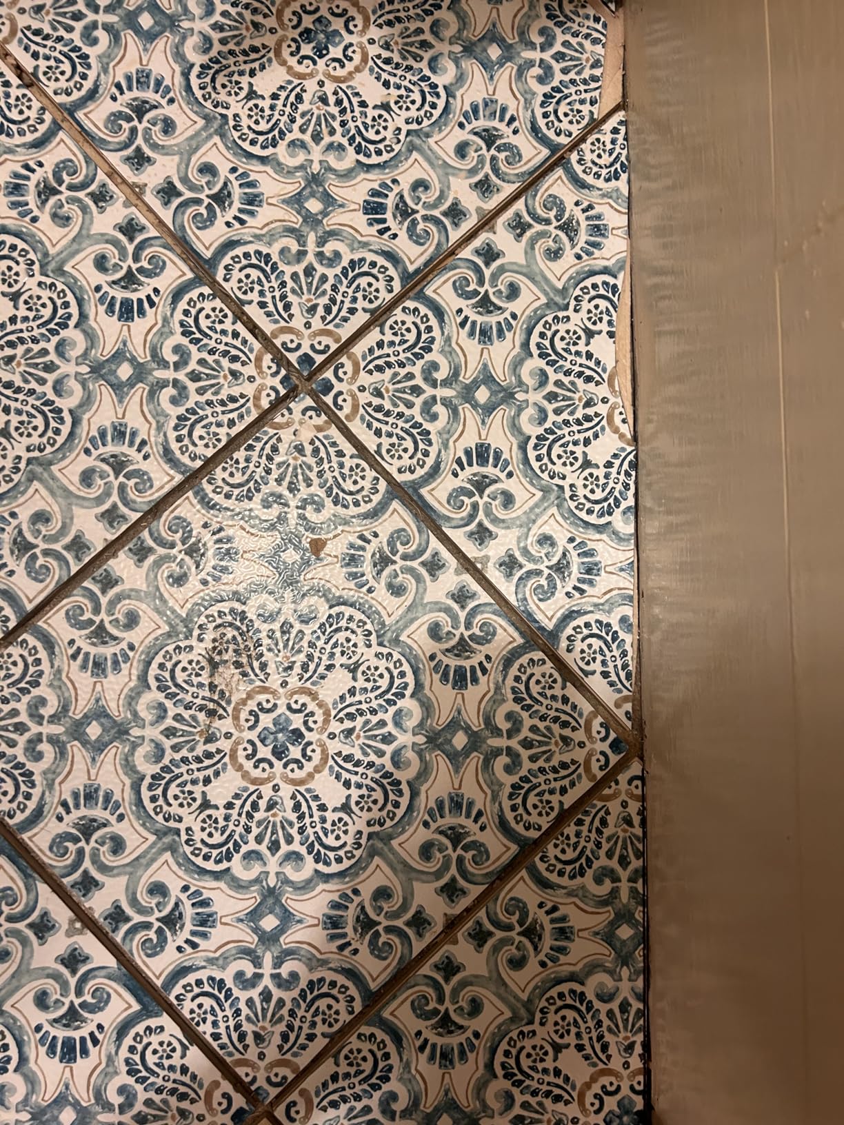 FloorPops FP2477 Fontaine Peel & Stick Floor Tiles, Blue customer photo 1