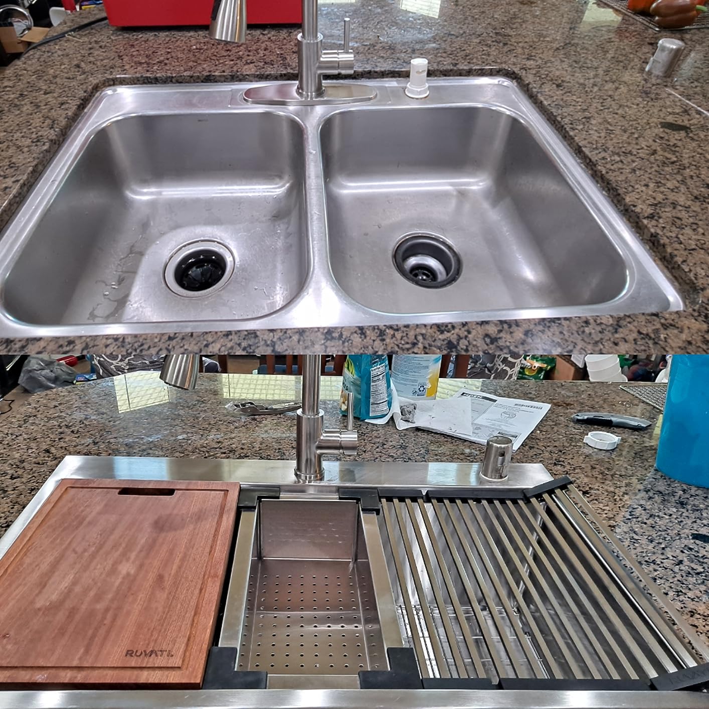 Ruvati 33x22-in 16-Gauge Workstation Topmount Kitchen Sink - RVH8003 customer photo 2