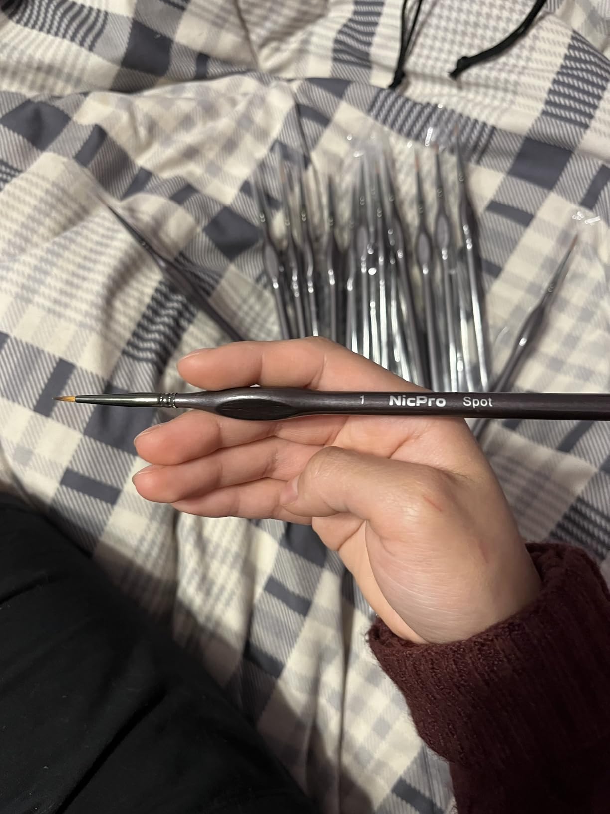 Nicpro 15 PCS Detail Paint Brushes, Miniature Paint Brushes for Detailing customer photo 2