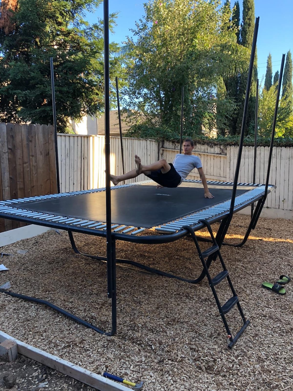 ACON 16 HD Rectangular Trampoline 17x9.8 ft, 140 HD Springs, SafeMat | Big rectangle trampoline for outdoor use, 330 lb capacity, enclosure & ladder, heavy duty steel frame, safemat protection customer photo 2