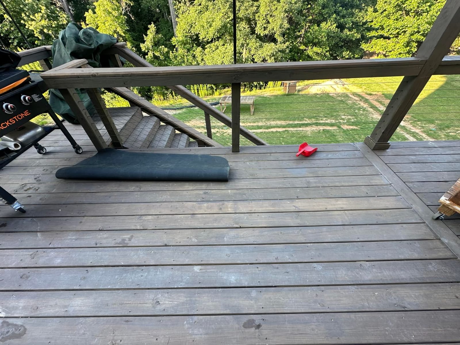 GRILLTEX Under the Grill Protective Deck and Patio Mat, 39 x 72 inches, Black customer photo 1