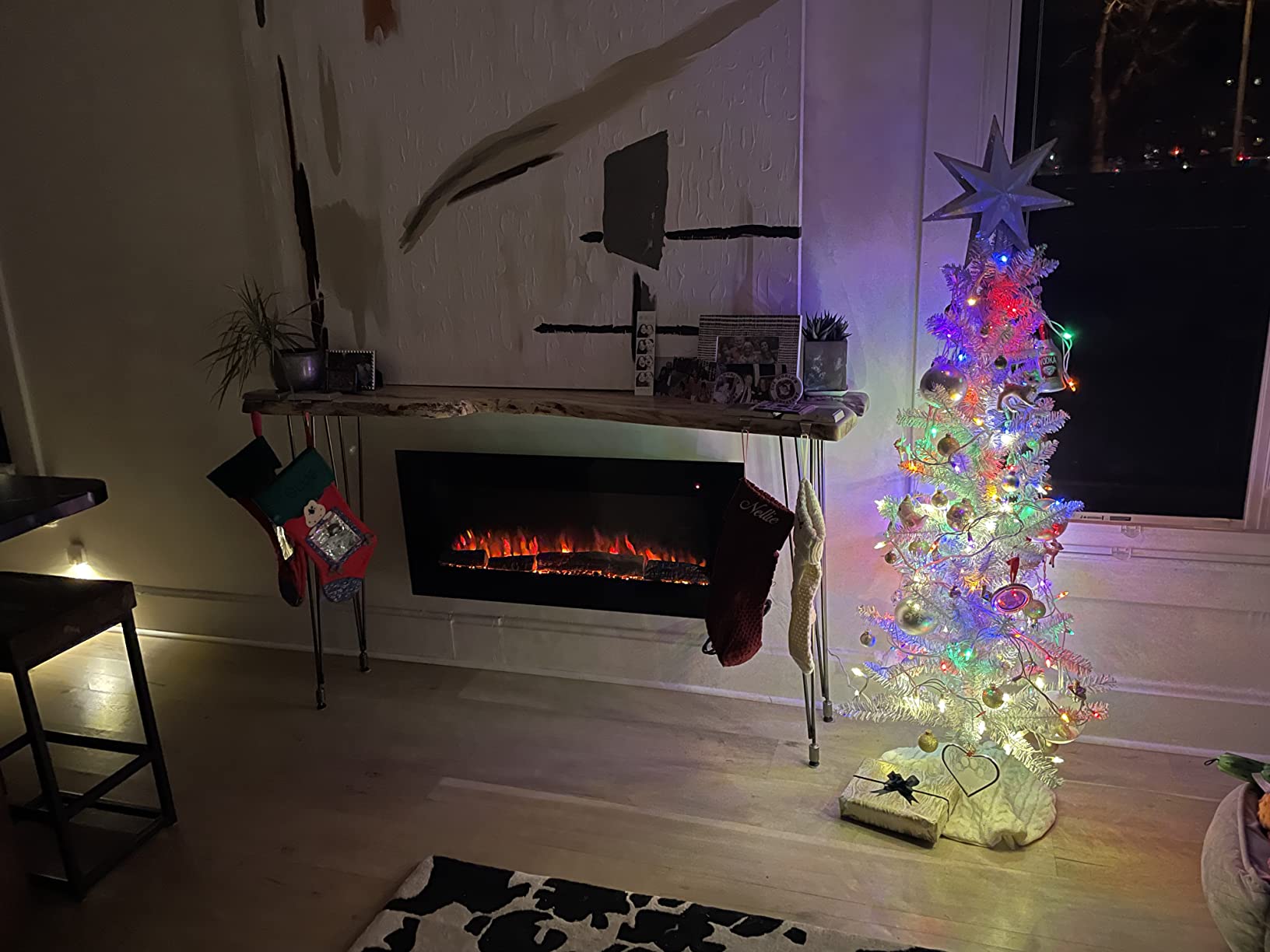Skyflame 8 Small Piece Set of Ceramic Wood Logs for Fireplaces Fire Pits customer photo 1