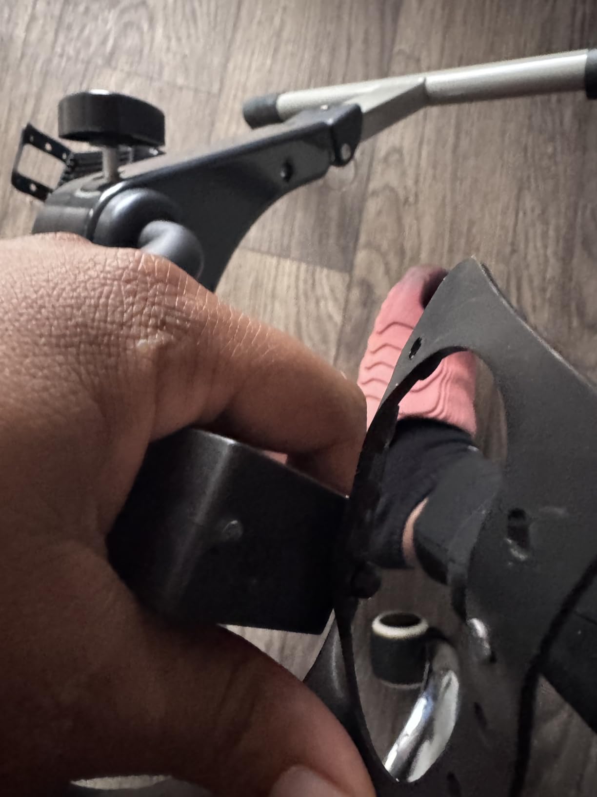 Folding Pedal Exerciser, Mini Exercise Bike Under Desk Bike customer photo 2