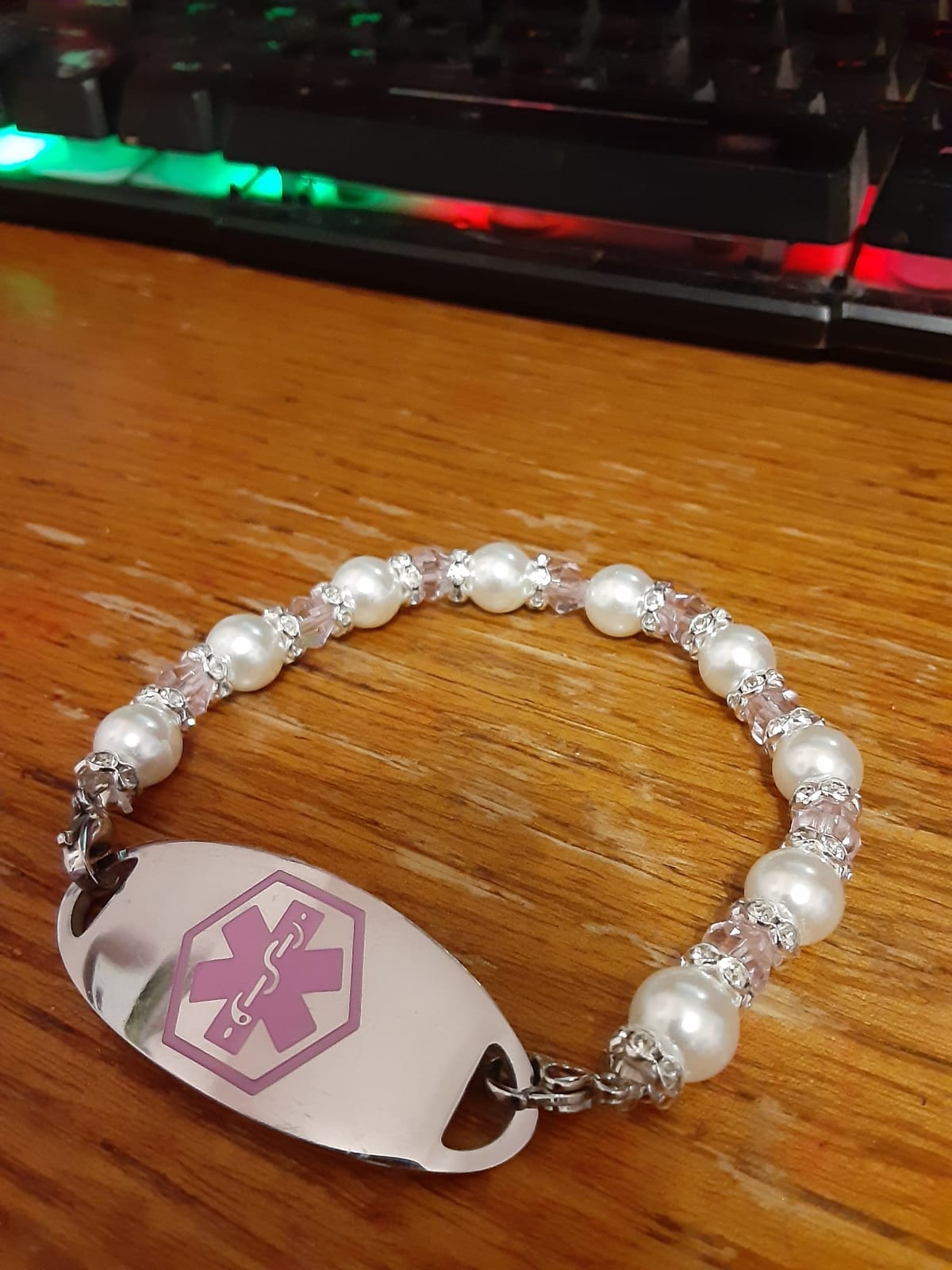 LinnaLove Heart Link Interchangeable Medical ID Bracelet Chain customer photo 1