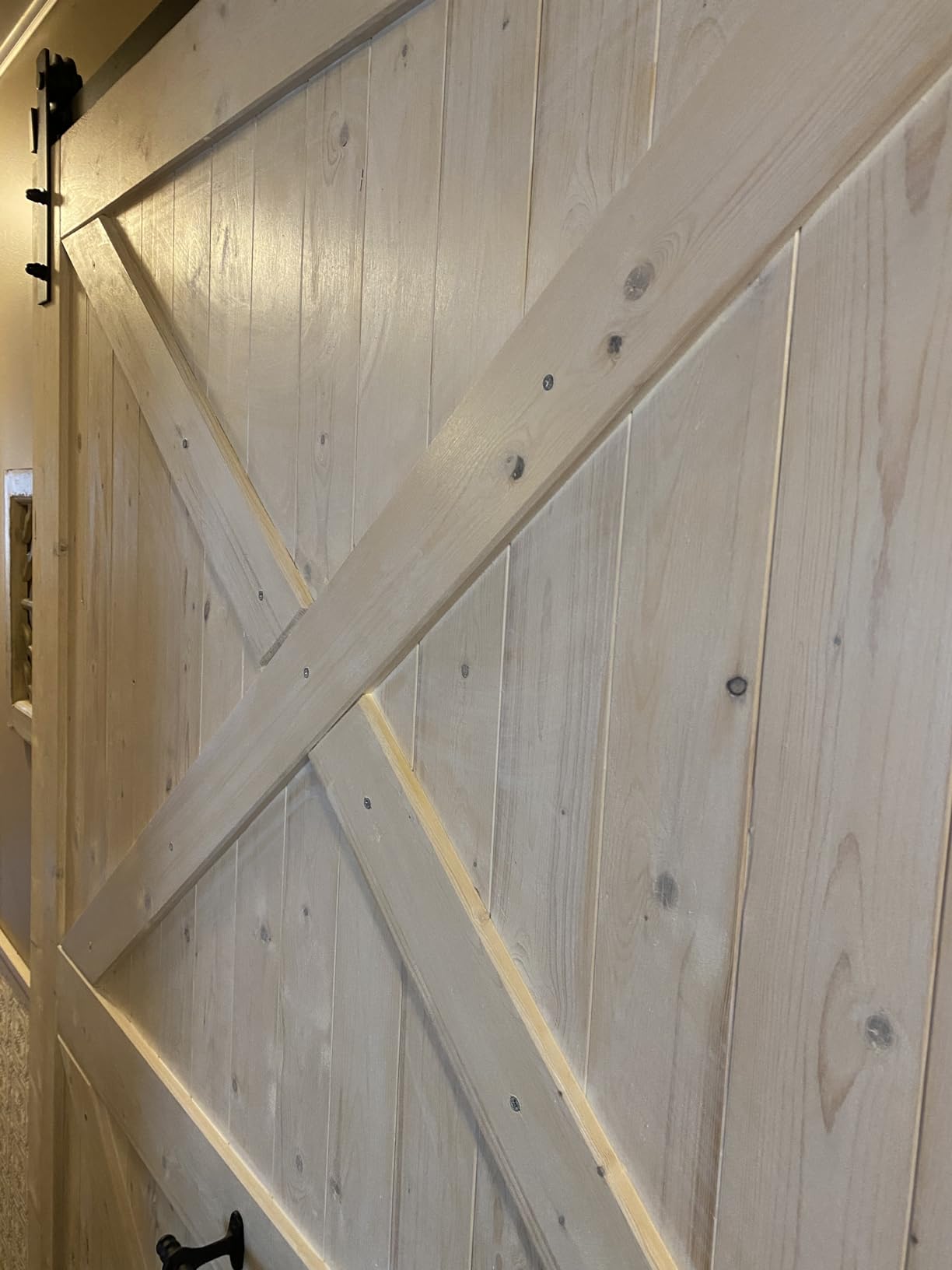 EaseLife 12 FT Sliding Barn Door Hardware Track Kit,Straight Pulley,Slide Smoothly Quietly,Easy Install (12FT Track Kit for 72