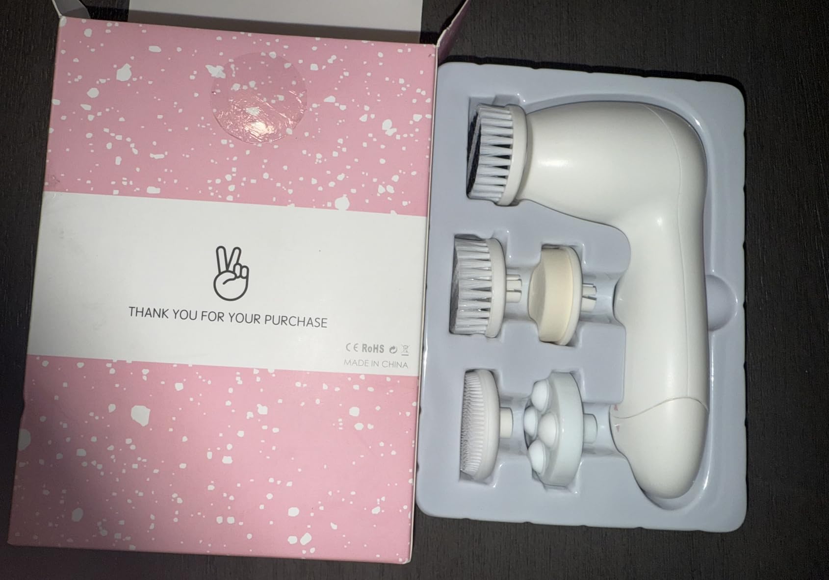 Waterproof Facial Cleansing Spin Brush Set with 5 Exfoliating Brush Heads - Electric Face Scrubber Cleanser Brush by CLSEVXY - Face Brush for Gentle Exfoliation and Deep Scrubbing customer photo 1