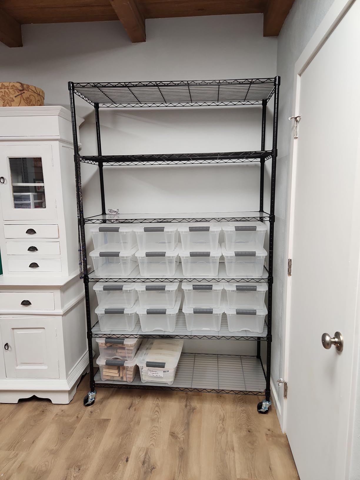 Meet perfect 6-Tier Storage Shelves NSF Certified Wire Shelving Unit on Wheels Heavy Duty Metal Shelves Adjustable Steel Shelving 2100Lbs Capacity for Closet Pantry Basement- (18