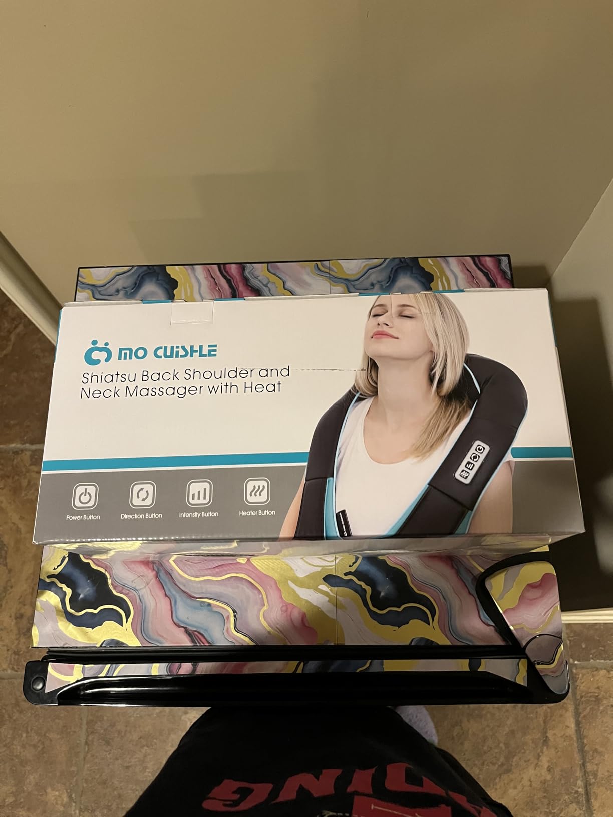 Mo Cuishle Women Men Gifts, Shiatsu Back Shoulder & Neck Massager with Heat customer photo 1