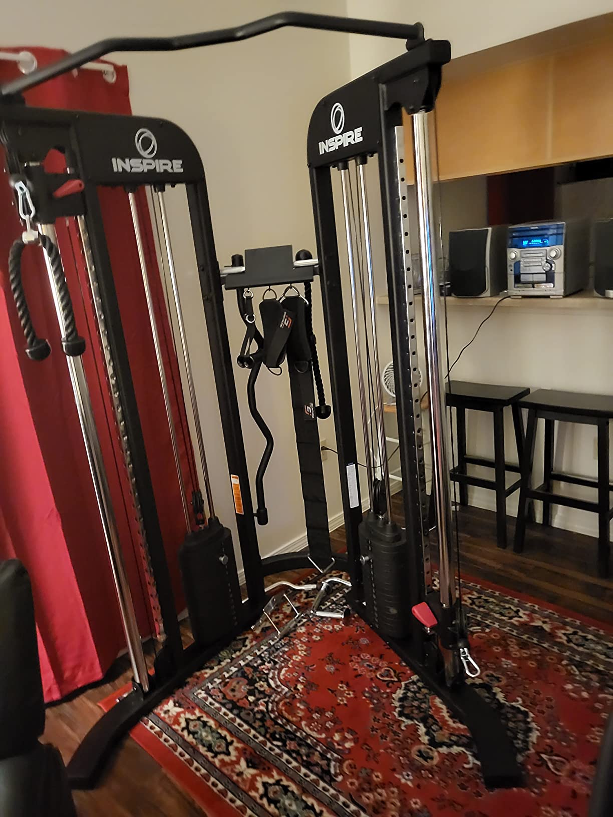 Inspire Fitness FTX Functional Trainer - Compact at Home Workout Machine with Accessories - Space Saving Design - Home Gym Cable Machine and Two 165 lb Weight Stacks customer photo 1