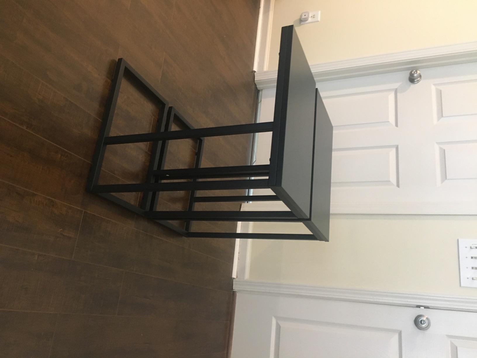 WLIVE Small Side Table, C Shaped End Table for Couch, Sofa and Bed, Tv Tray Table that Slides Under for Living Room, Bedroom, Bedside, Gray and Black customer photo 1