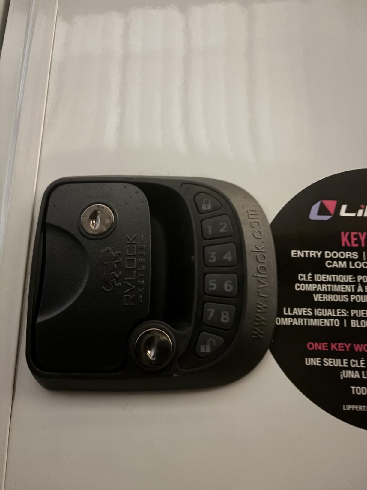 RVLock Compact Keyless RV Door Lock for Campers/Trailers / 5th Wheels | Secure All-Weather Camper & Trailer Door Handle Replacement: Backlit Illuminated Keypad & Heavy-Duty Security Build customer photo 2