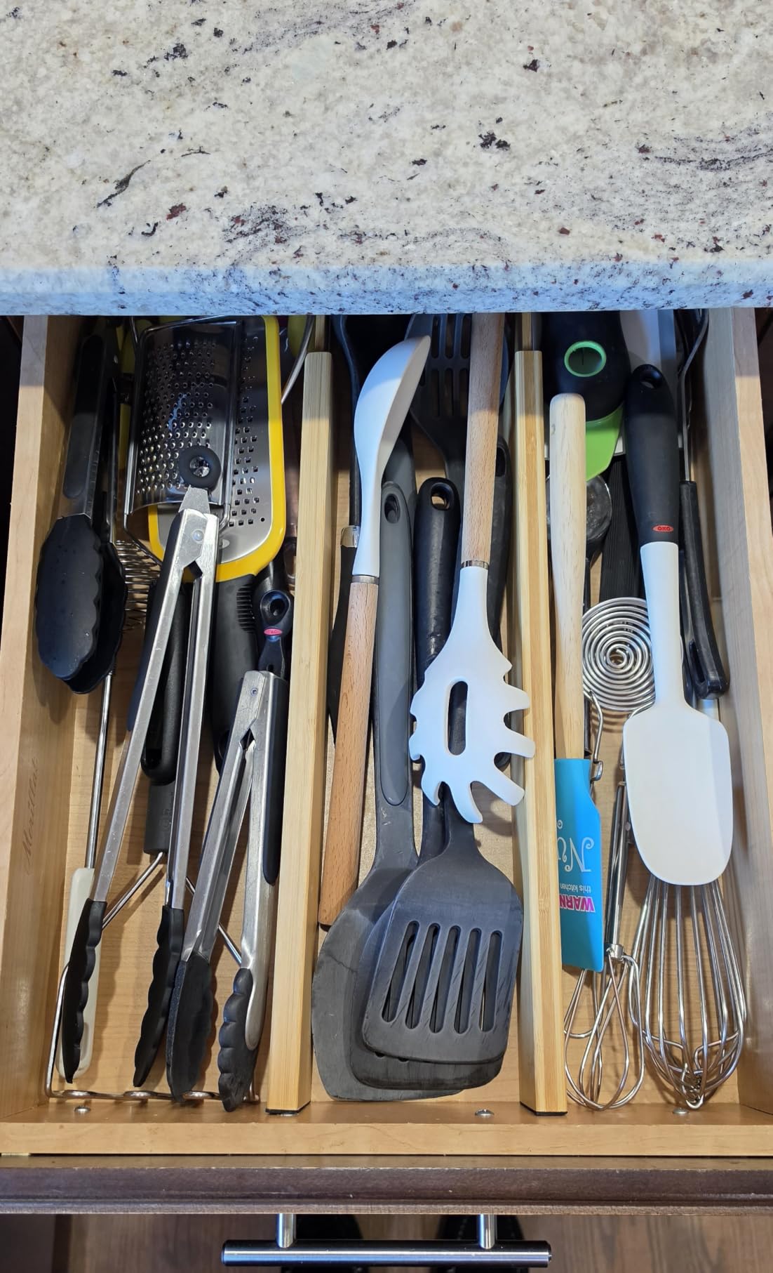 Utoplike 4 Pcs Bamboo Kitchen Drawer Dividers, Large Drawers Organizers customer photo 1