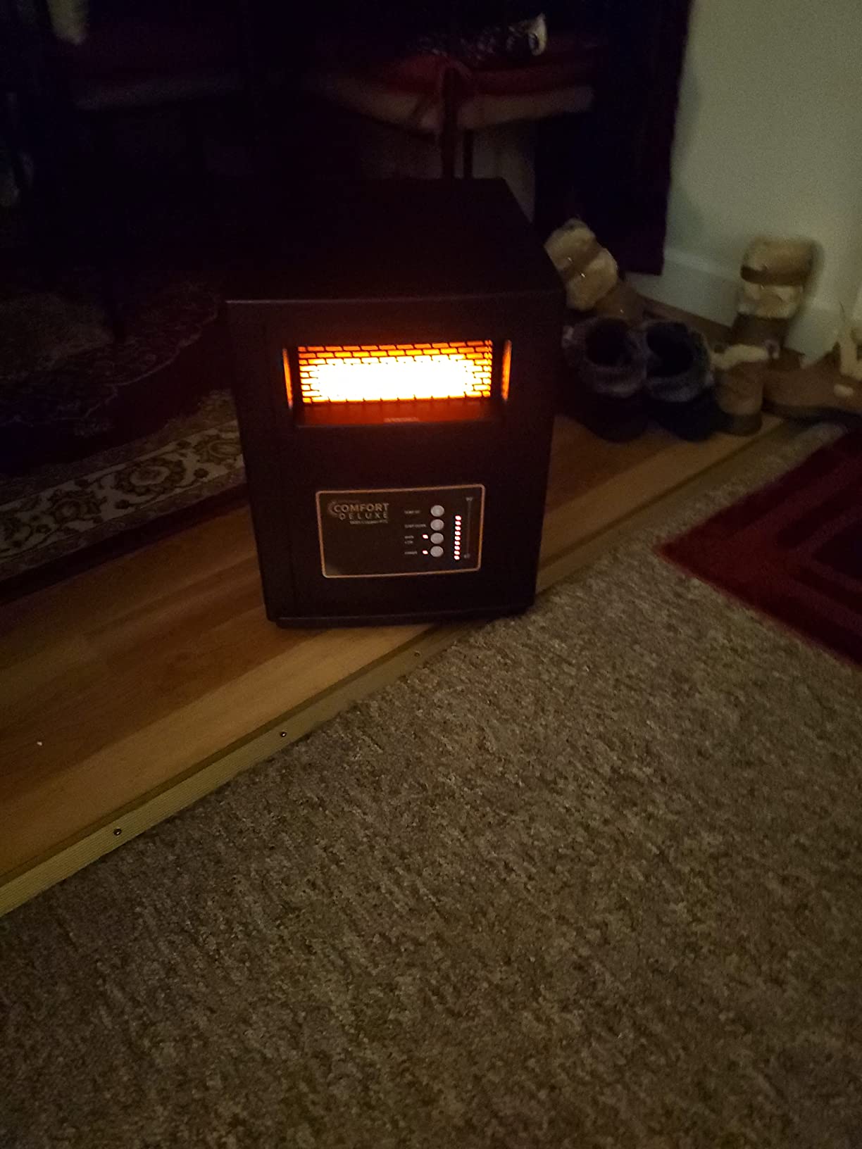 Comfort Deluxe by Airnmore, with Copper PTC, Infrared Space Heater with Remote,1500W,ETL Listed with High and Low Settings, Good for Small to Large Room's, 2-year warranty. customer photo 2
