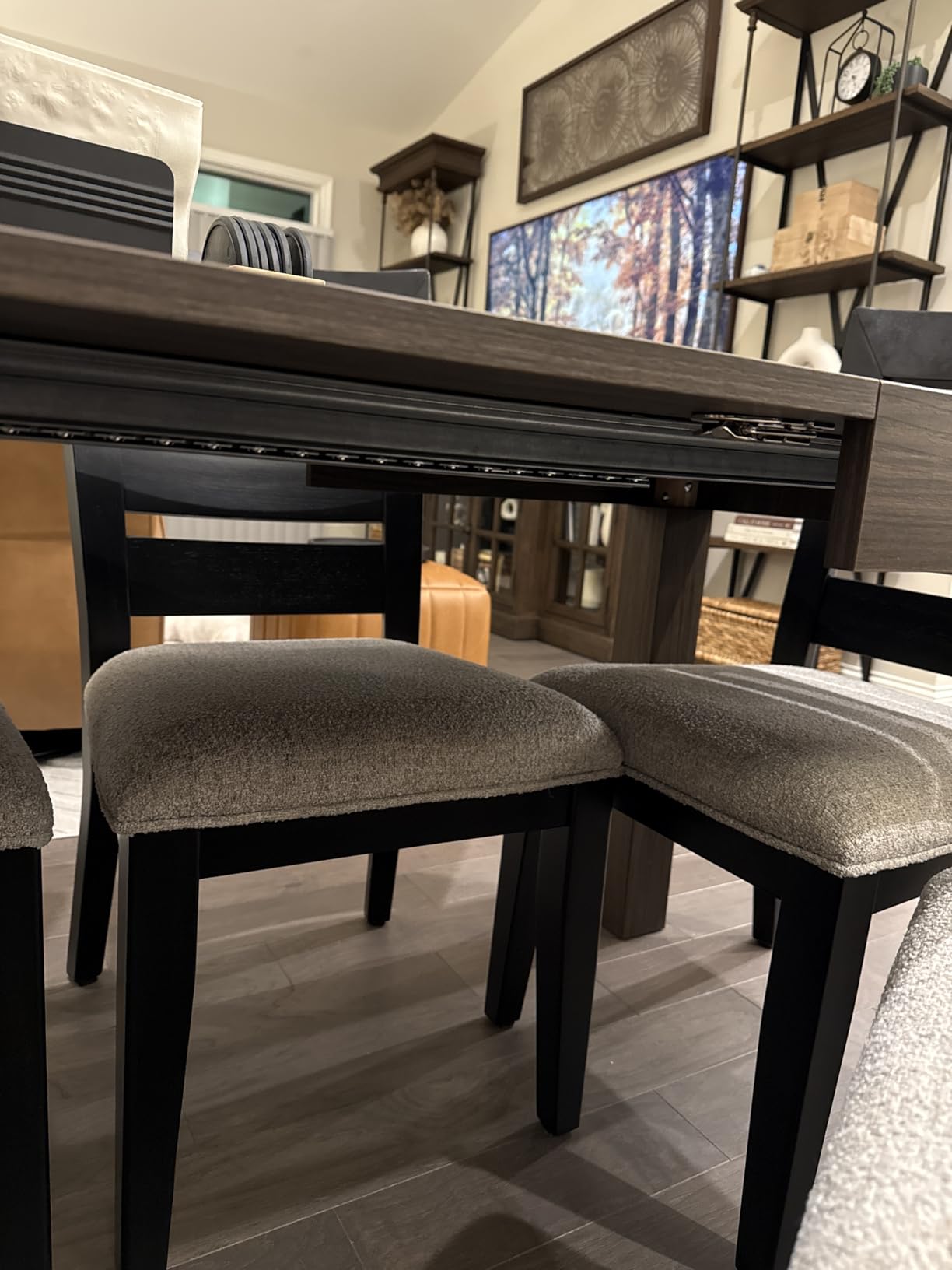 Mobili Fiver First Extendable Dining Table 47.2 to 78.7 Inches Seats 6 to 8 Rustic Oak customer photo 1