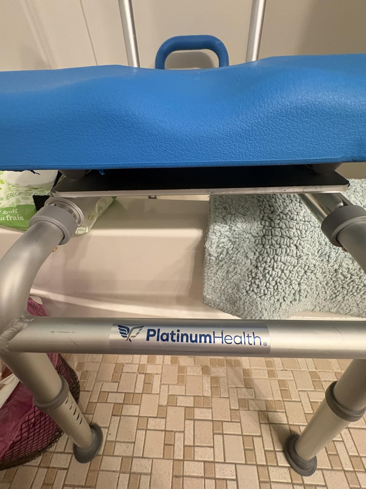 Platinum Health Gateway Premium Sliding Shower Chair Bath Transfer Bench with Swivel Padded Bath Tub Seat for Tubs and Shower, for Handicap & Seniors Mobility & Daily Living, Gray customer photo 2