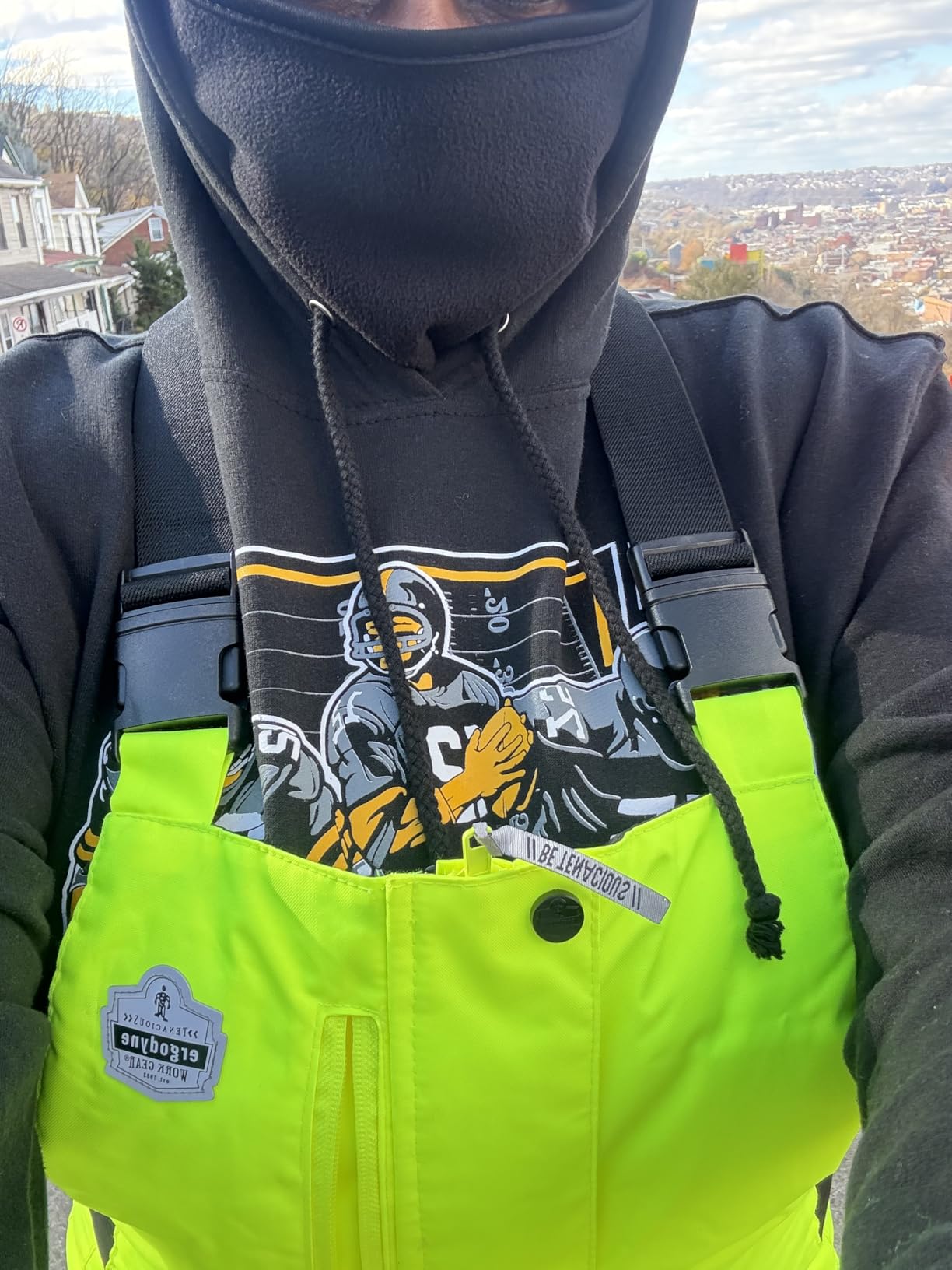 Ergodyne GloWear 8928 Insulated Thermal Bib Overalls, High Visibility, Weather-Resistant customer photo 2