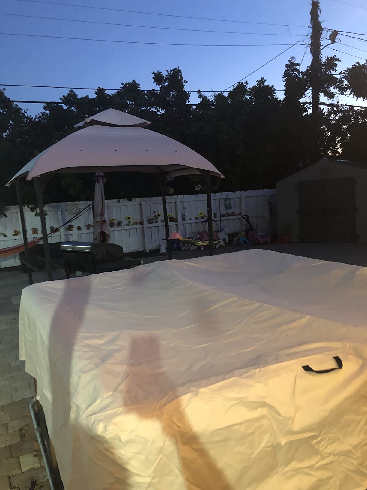 Porch Shield Waterproof Outdoor Hot Tub Cover SPA Protector 85 x 85 inch customer photo 2