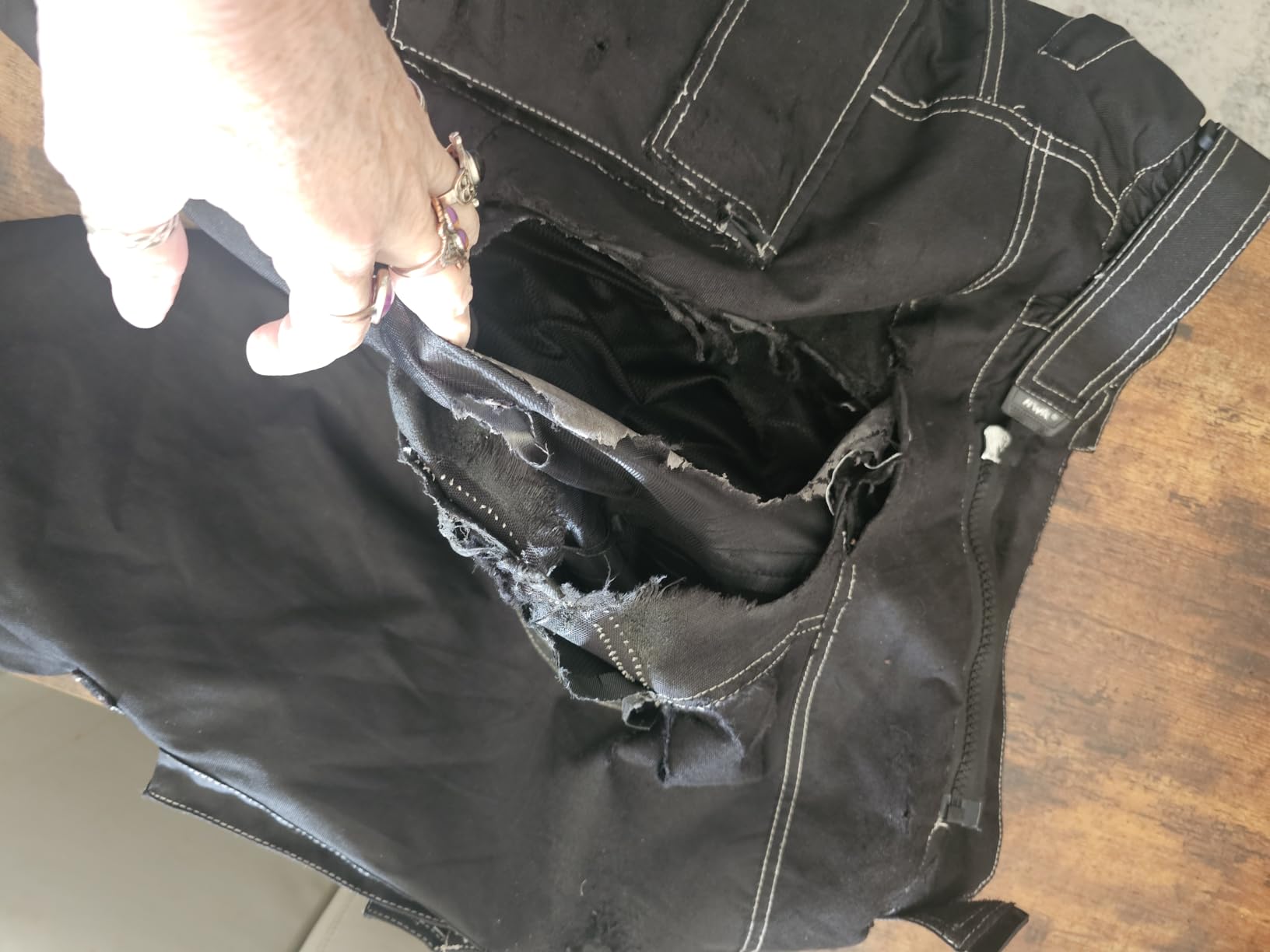 HWK Motorcycle Pants Mens with Armor, Water-Resistant Cordura Fabric. customer photo 2