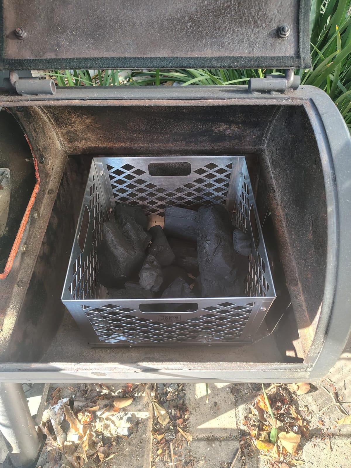 Oklahoma Joe's 5279338P04 Stainless Steel Offset Smoker Charcoal Firebox Basket, Silver customer photo 2