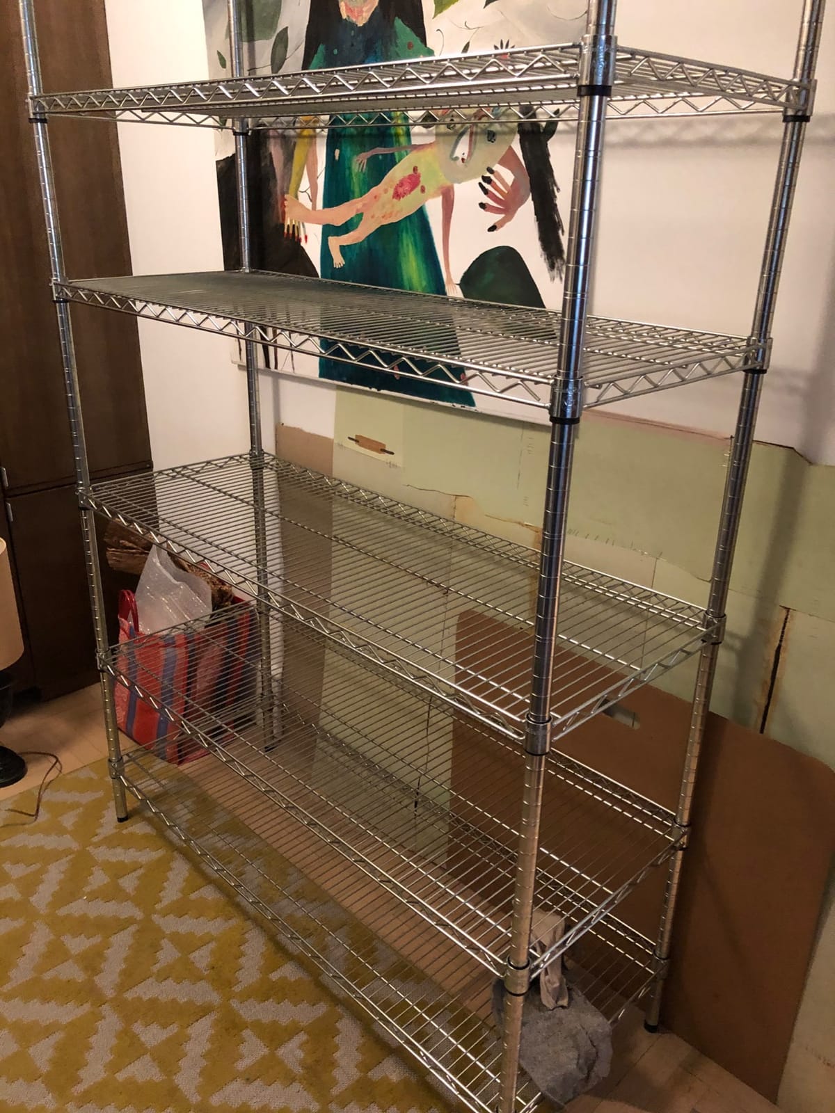SafeRacks NSF 5-Tier Heavy Duty Wire Shelving Unit w/Wheels, 18