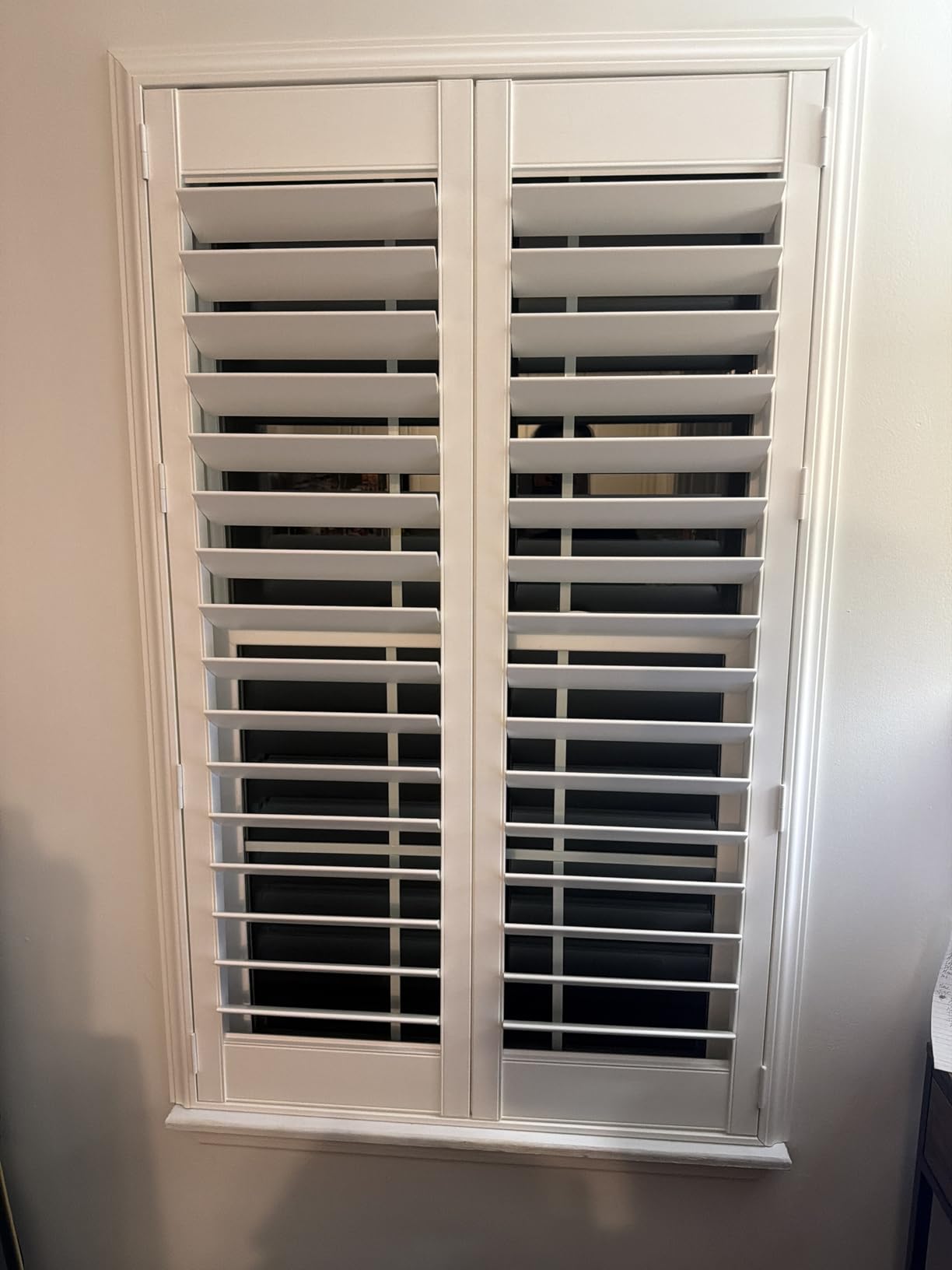Suncraft Shutters -Plantation Shutters –Custom Made Window Blinds – No Front Tilt Rod - Easy DIY Installation – Interior Plantation Shutters -Privacy Blinds for Kitchen, Bath, Bedroom customer photo 2