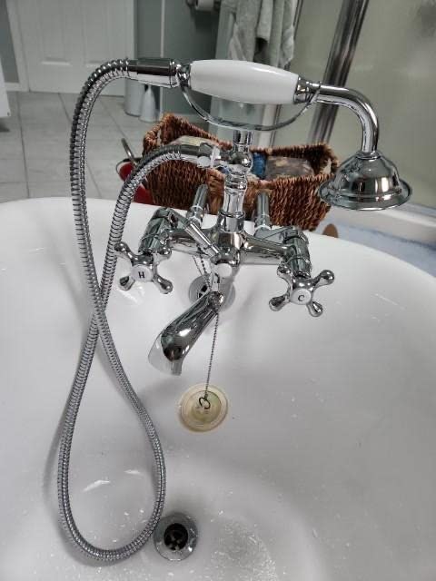 gotonovo Clawfoot Tub Faucet with Hand Shower 1.2’’ Arm,Polished Chrome customer photo 1
