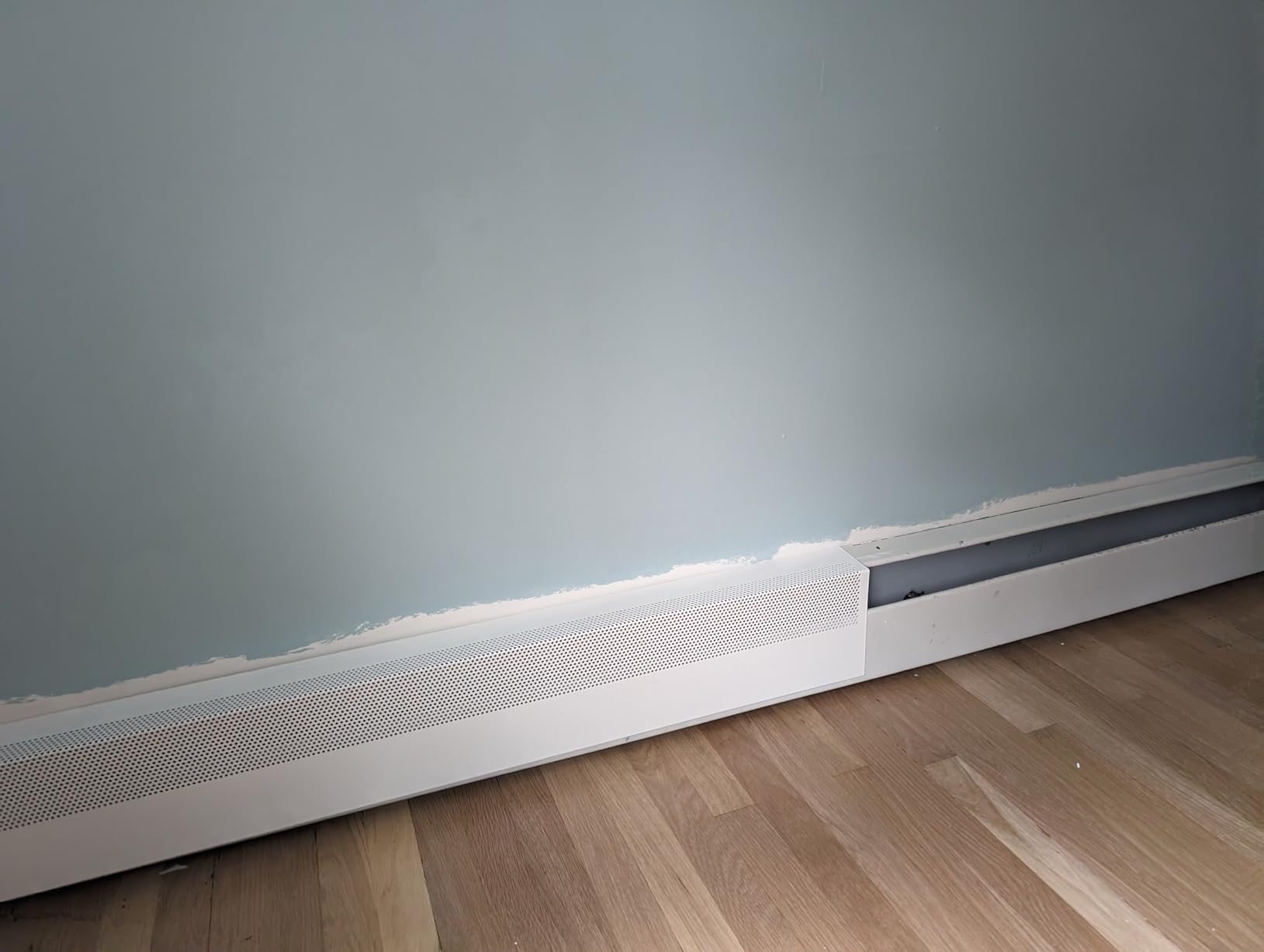 Baseboarders Basic Series 6 ft (72in) Galvanized Steel Slip-On Baseboard Heater Cover + Left & Right Endcaps, Rust Resistant, White, for Hydronic Hot-Water Systems customer photo 2