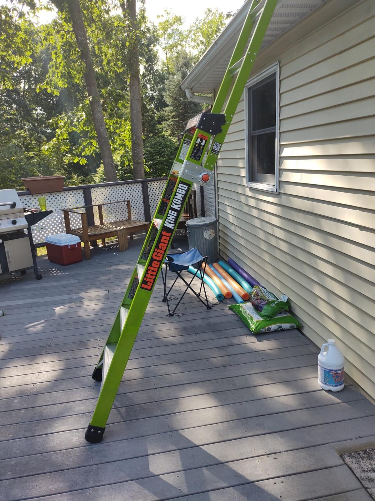 Little Giant Ladders, King Kombo, Professional, 6 Ft. A Frame, 10 Ft. Extension, Fiberglass, Type 1AA, 375 lbs Weight Rating, (13610-001) customer photo 1