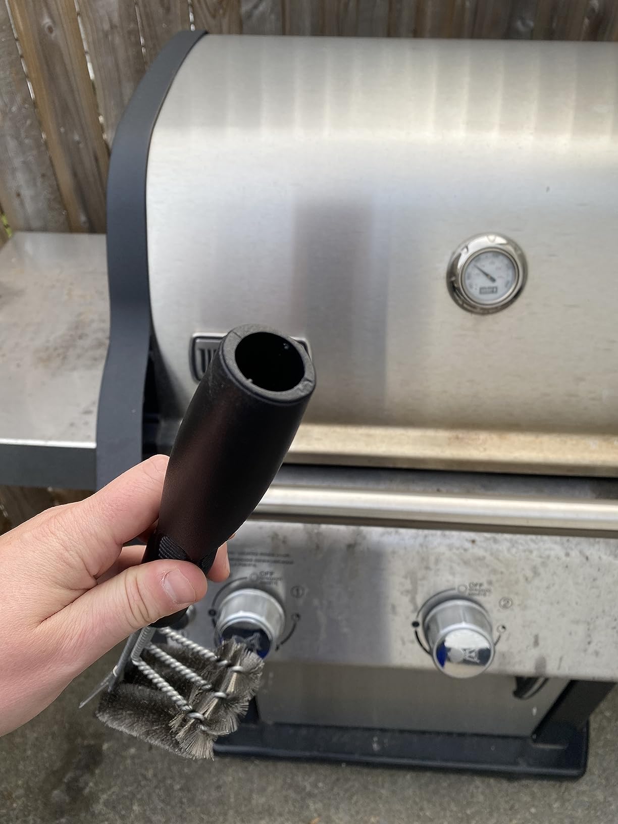GRILLART Grill Brush, 18'' Extra-Strong Handle, BBQ Cleaner with Scraper customer photo 1