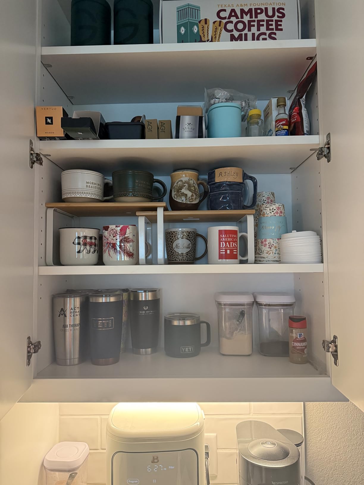 SONGMICS Cabinet Organizer Shelf, Set of 2 Spice Rack, Kitchen Storage customer photo 1