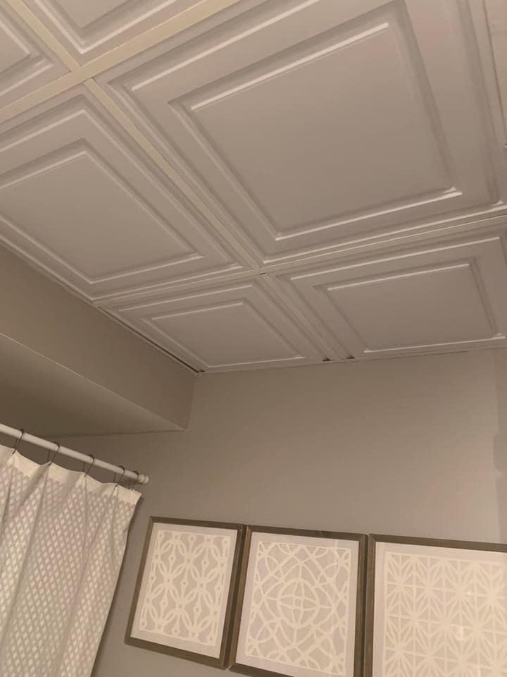 Ceilume Drop Ceiling Tile; 2x2 Ceiling Tiles - Stratford Ultra-Thin Feather-Light - Use in 1