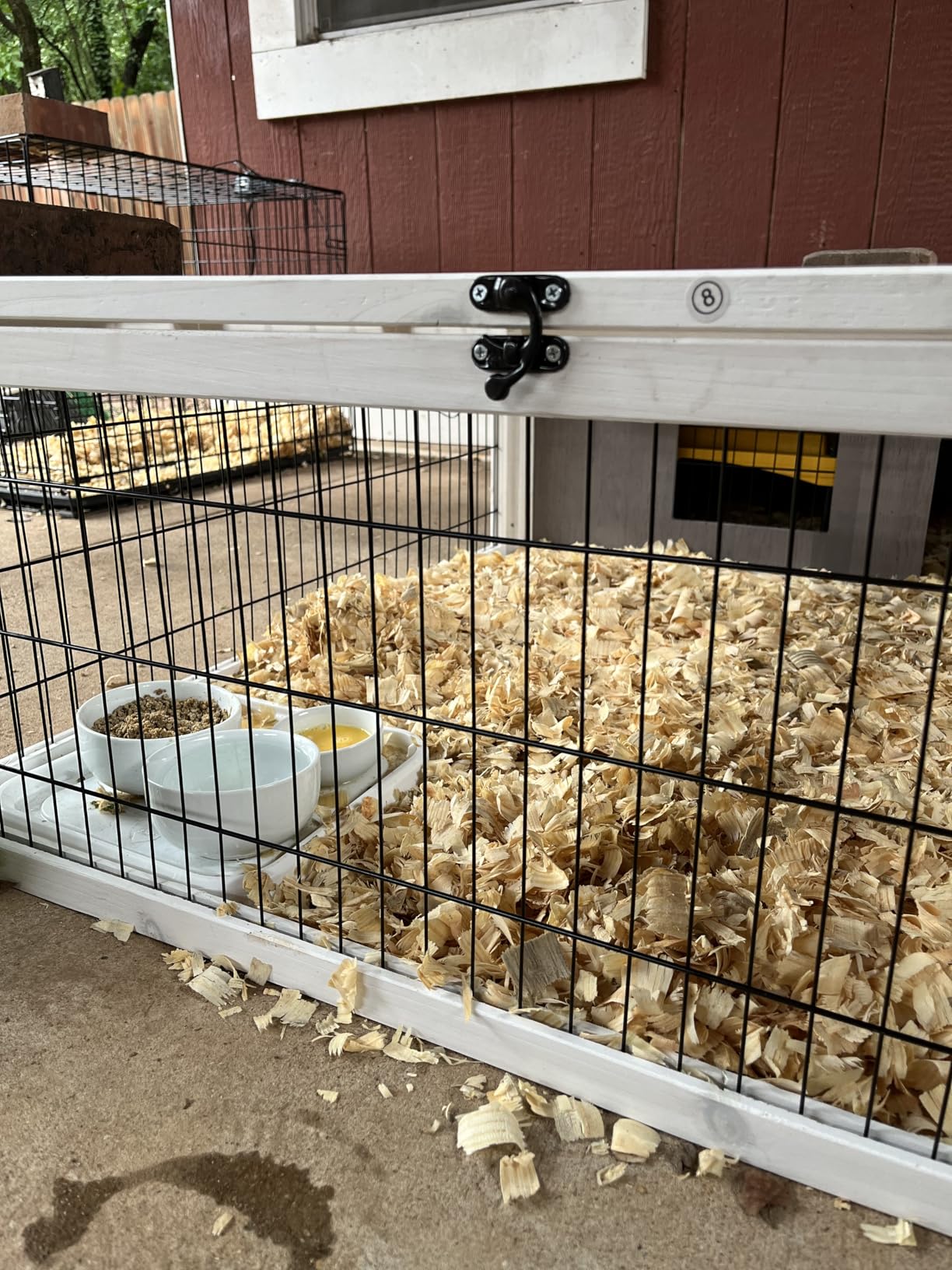 Wooden Rabbit Cage Outdoor Indoor, Bunny Cage Guinea Pig Cages Enclosure customer photo 2